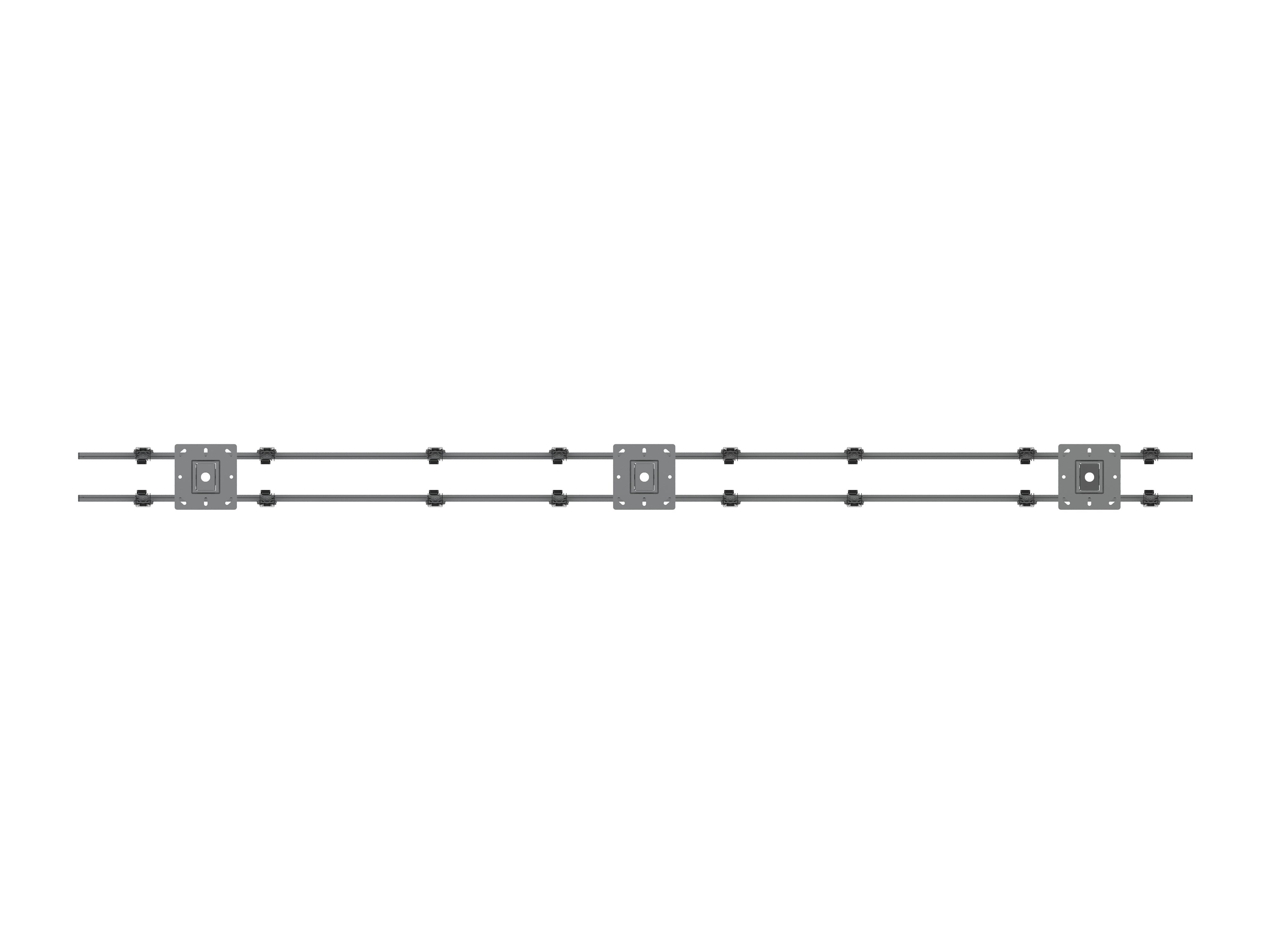 Eight-Screen Three-Pole Ceiling Mount (4 Side-by-Side, 4 Back-to-Back)