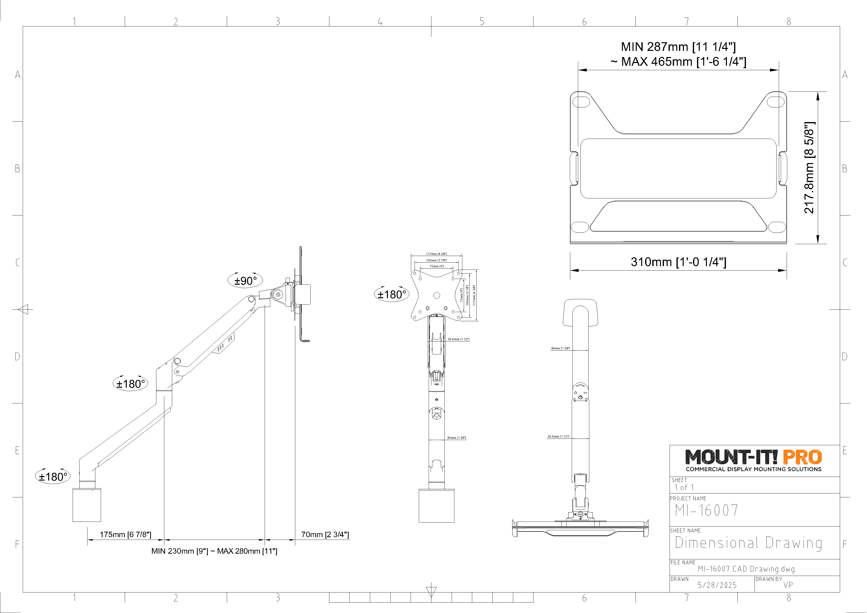 Laptop Arm for MedHub Medical Carts