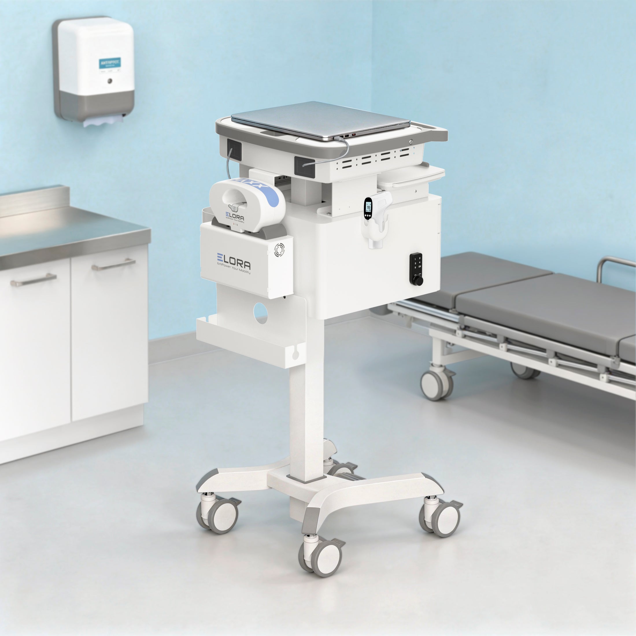 MedHub Powered Mobile Workstation with Drawers