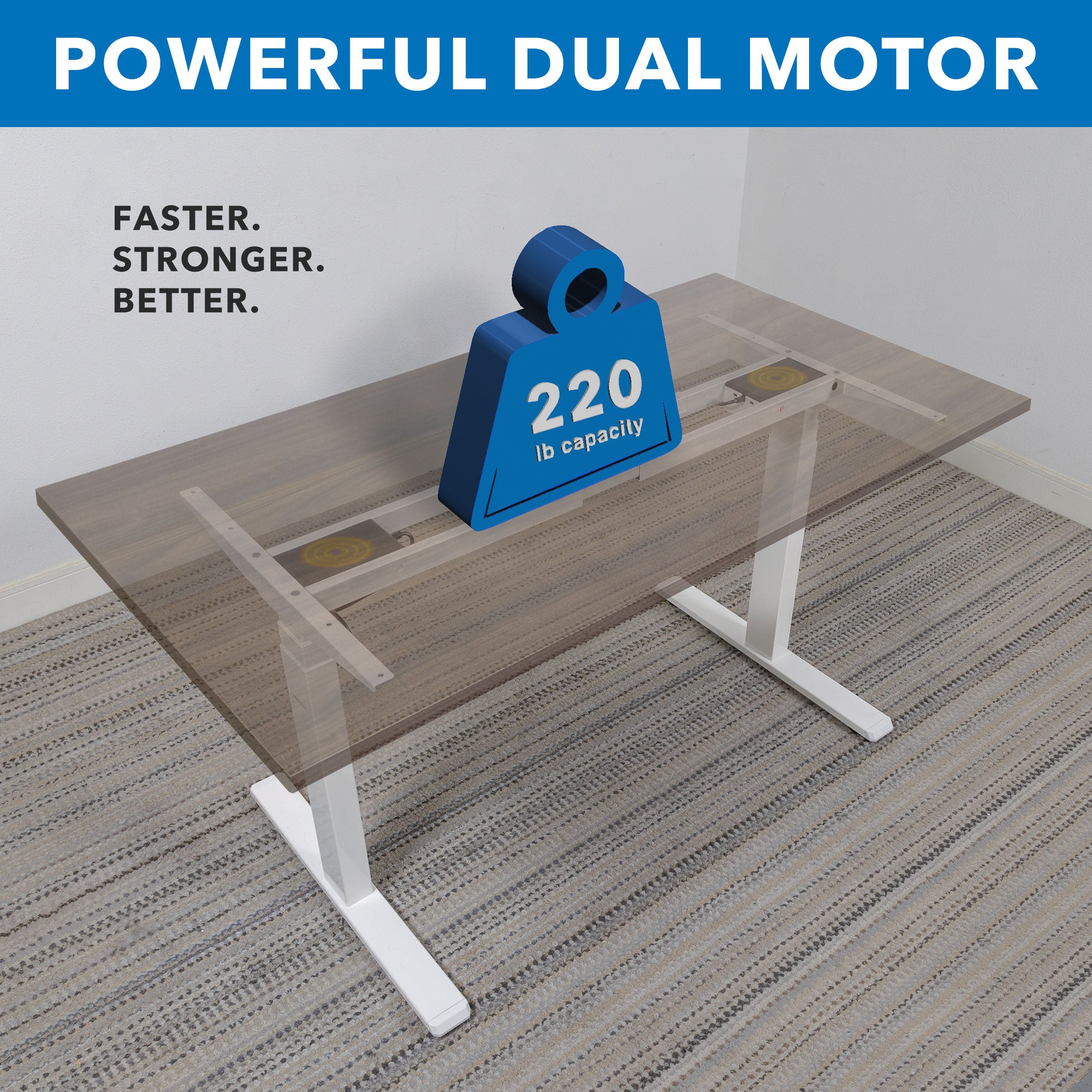 Ultimate Dual Motor Electric Standing Desk with 55" Tabletop - Adrift