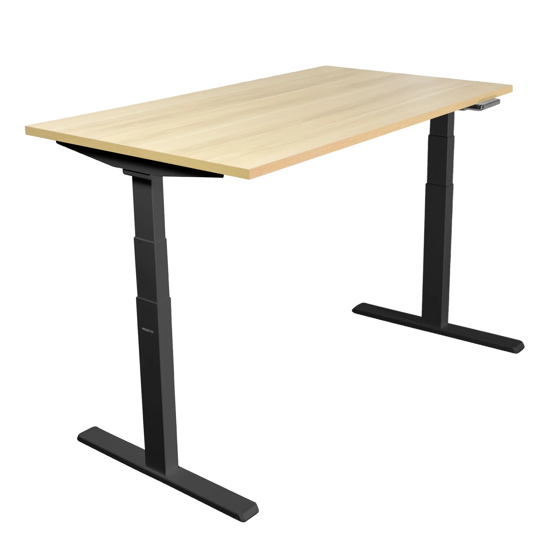 Ultimate Dual Motor Electric Standing Desk with 55" Tabletop - Black Base/Maple Top