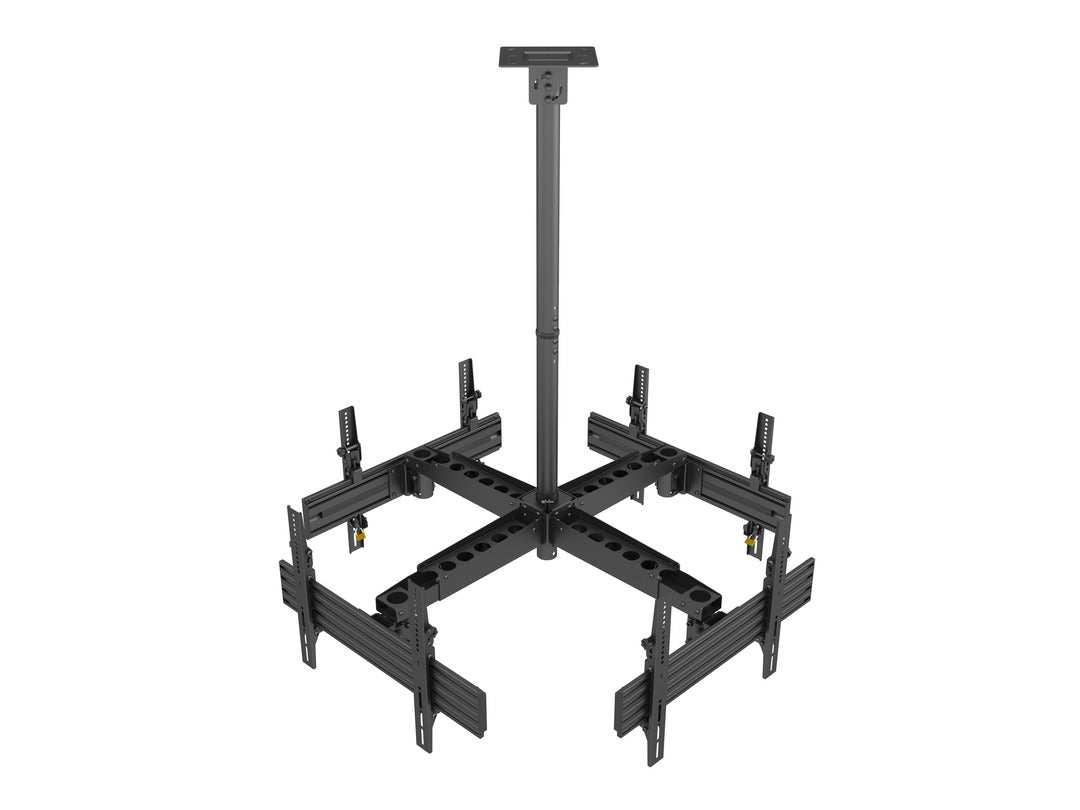 Quad-Screen Four-Side Single-Pole Ceiling Mount