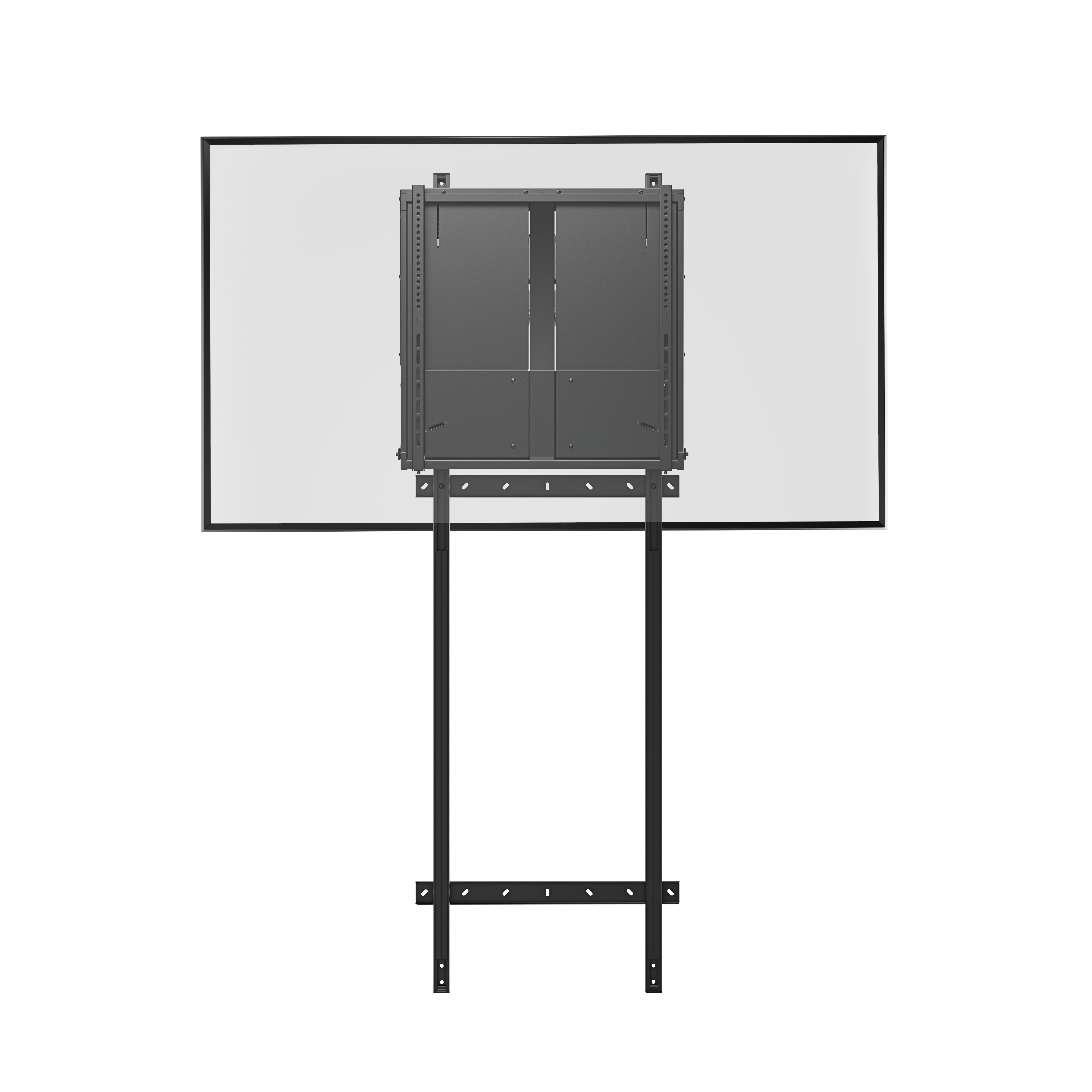 Floor-to-Wall Support for Interactive Display Mounts