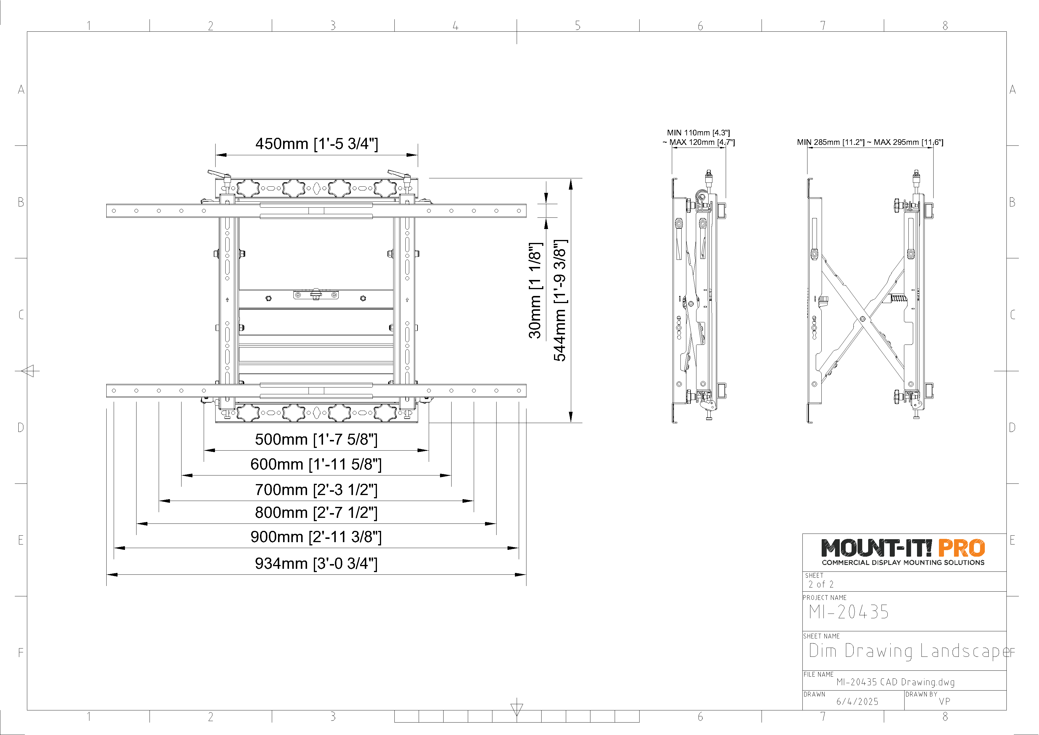 Push-In Pop-Out Mount for 21:9 Ultra-Wide Displays
