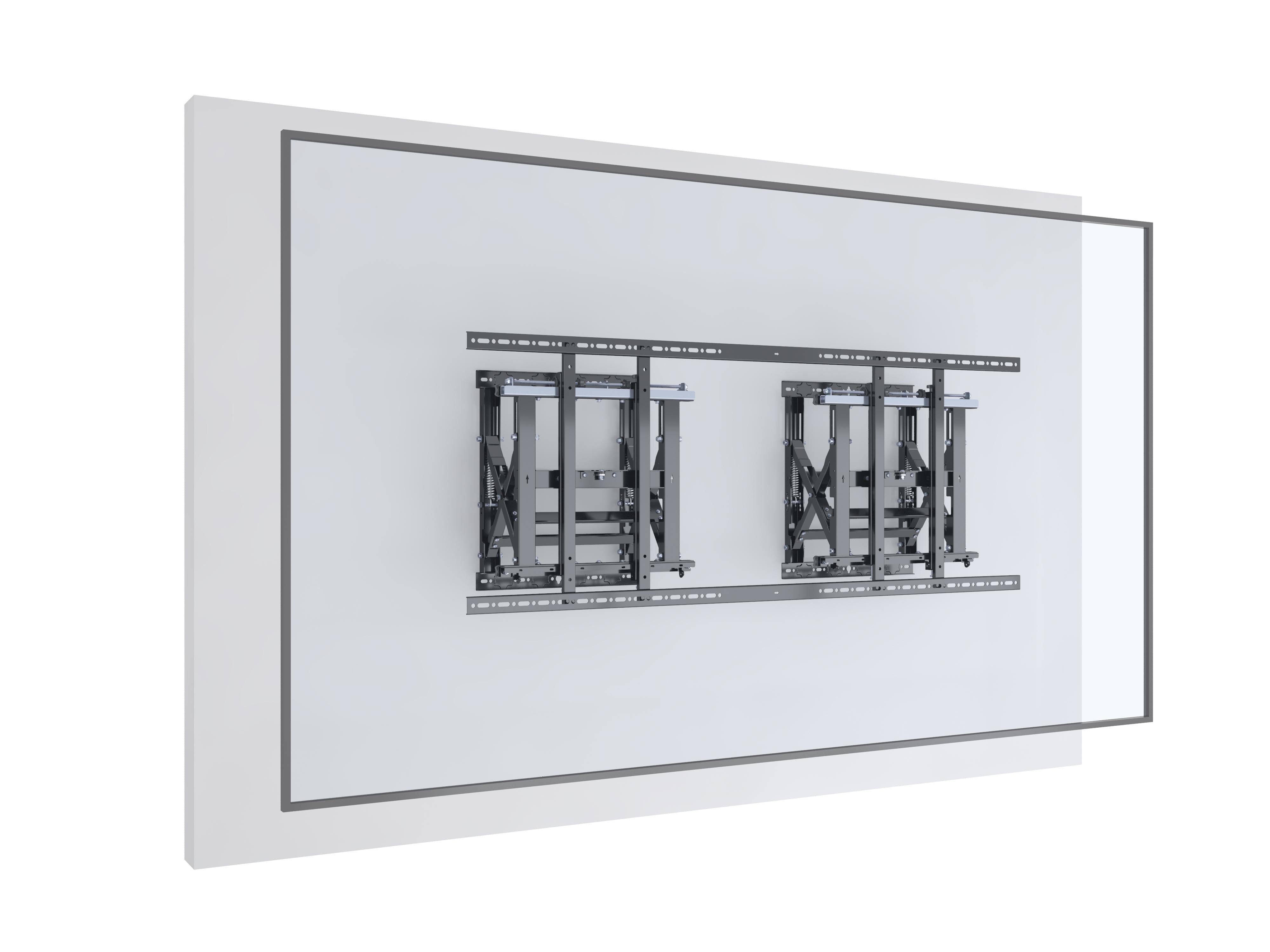 Double Push-In Pop-Out Mount for 21:9 Ultra-Wide Displays
