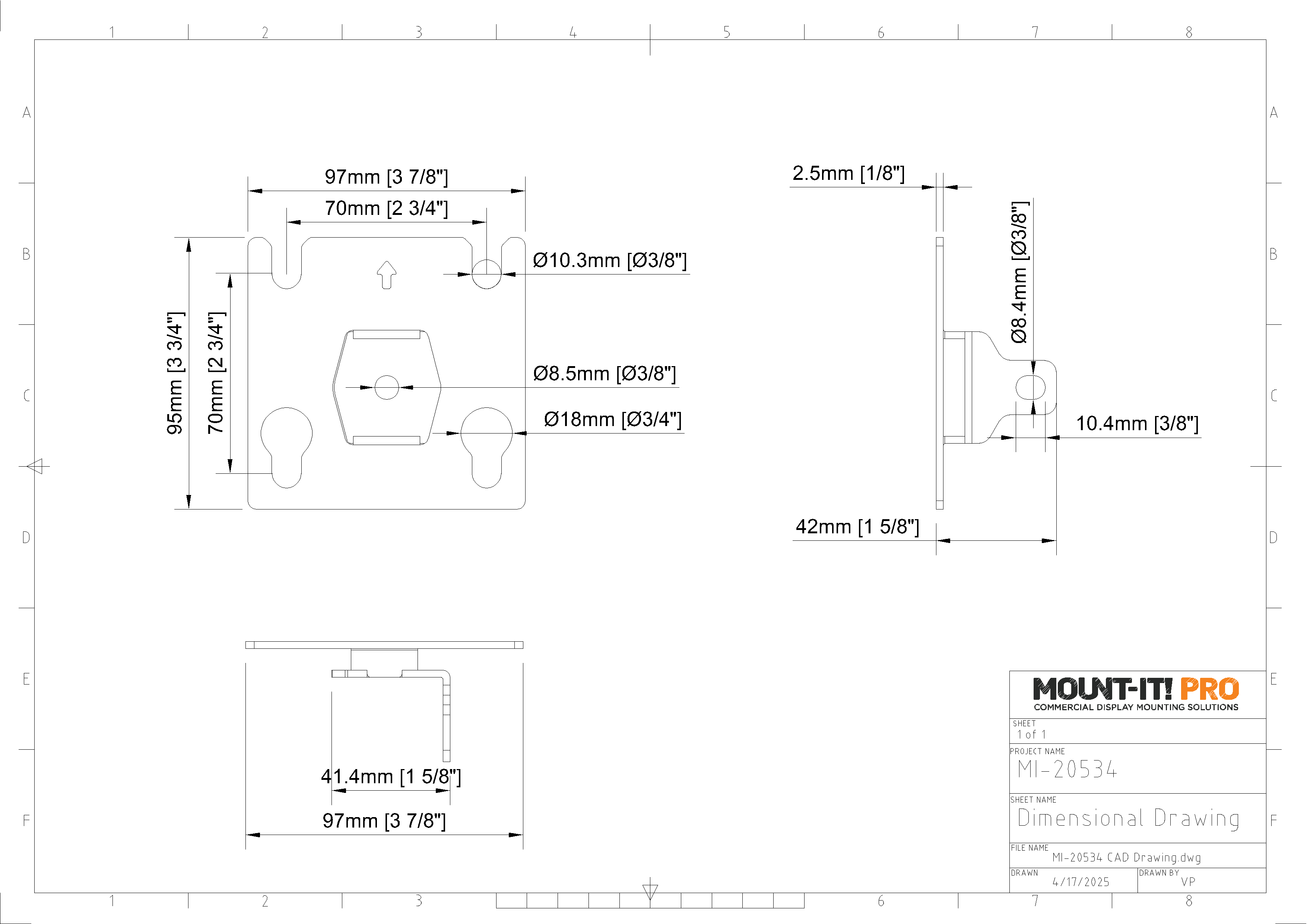 35mm x 35mm DvLED Adapter Plate