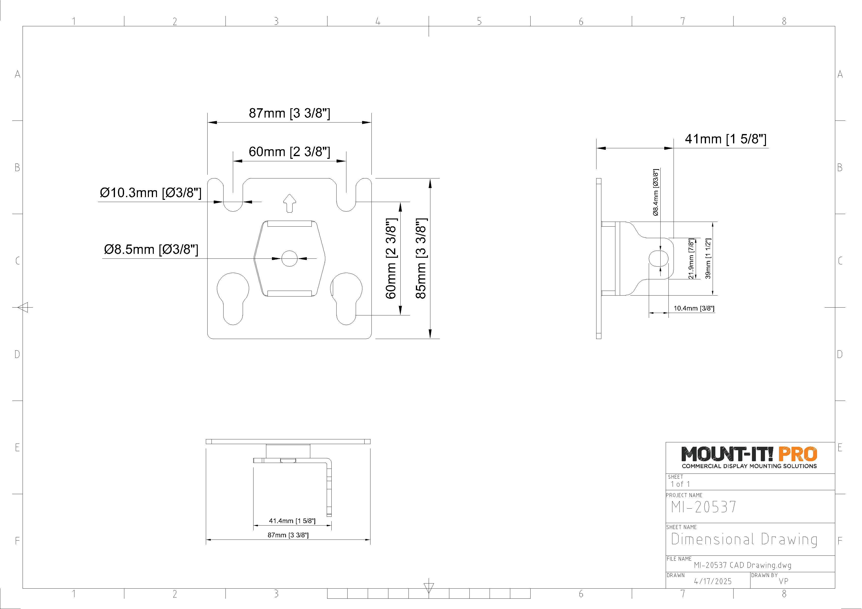 30mm x 30mm DvLED Adapter Plate