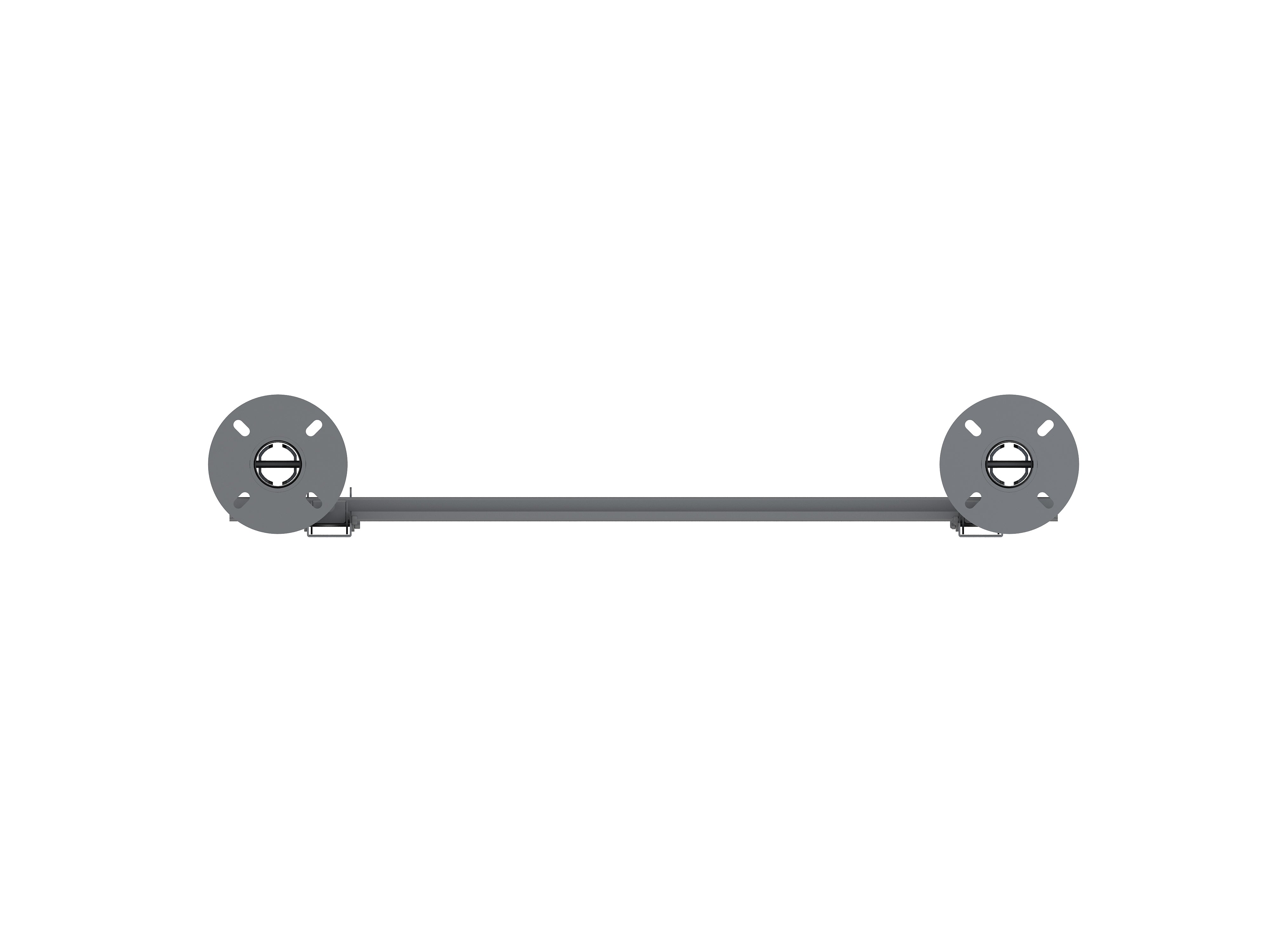 Heavy-Duty Single-Screen Dual-Pole Floor-to-Ceiling Mount Landscape