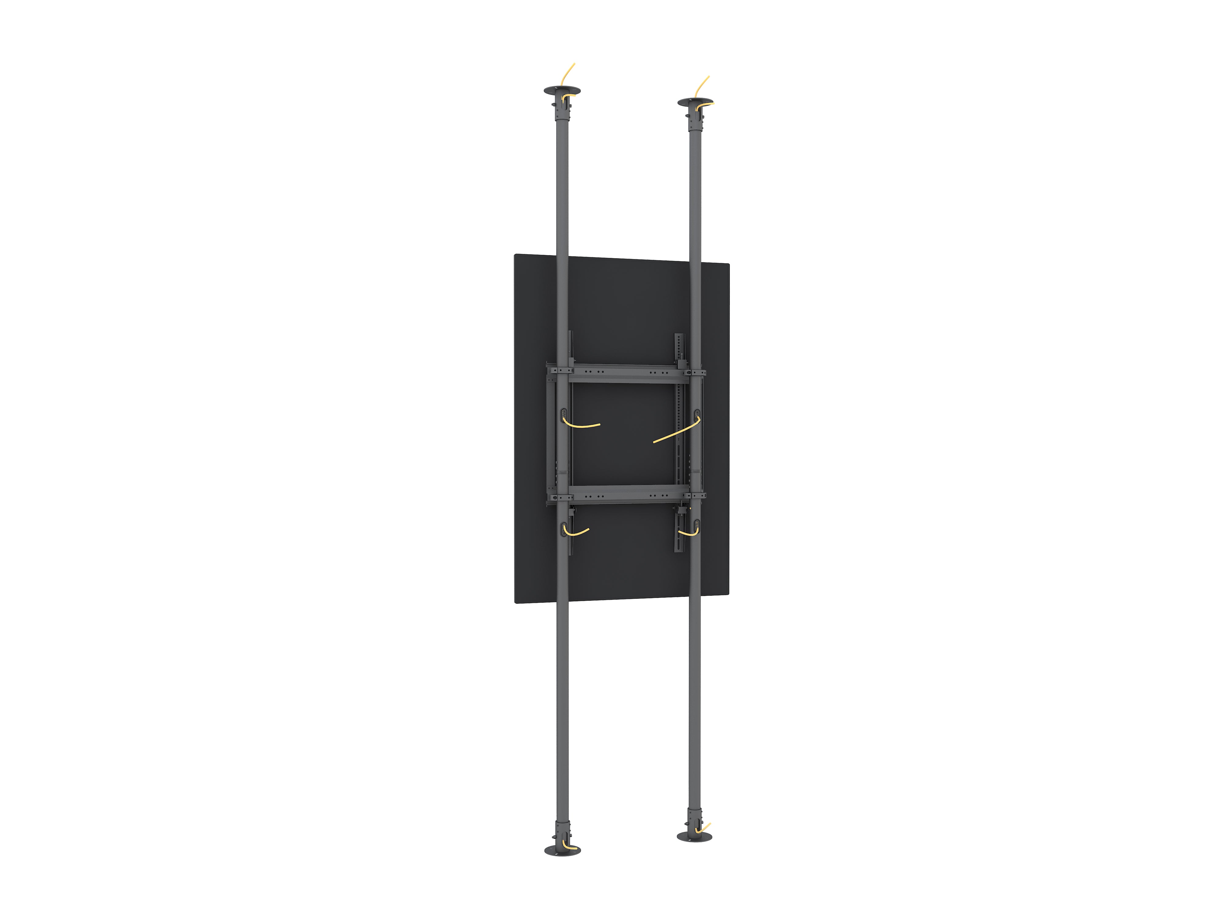 Heavy-Duty Single-Screen Dual-Pole Floor-to-Ceiling Mount Portrait