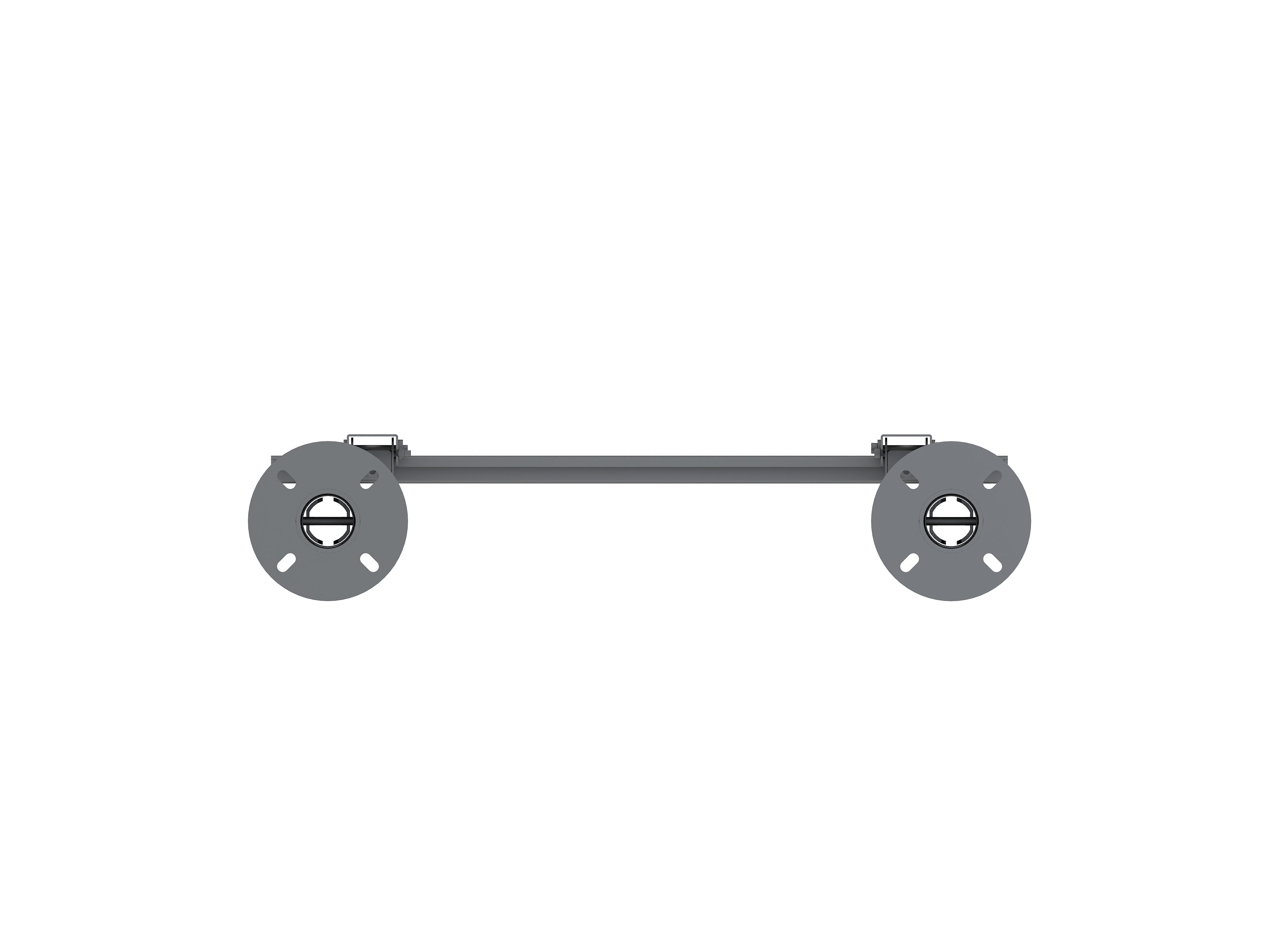 Heavy-Duty Single-Screen Dual-Pole Floor-to-Ceiling Mount Portrait