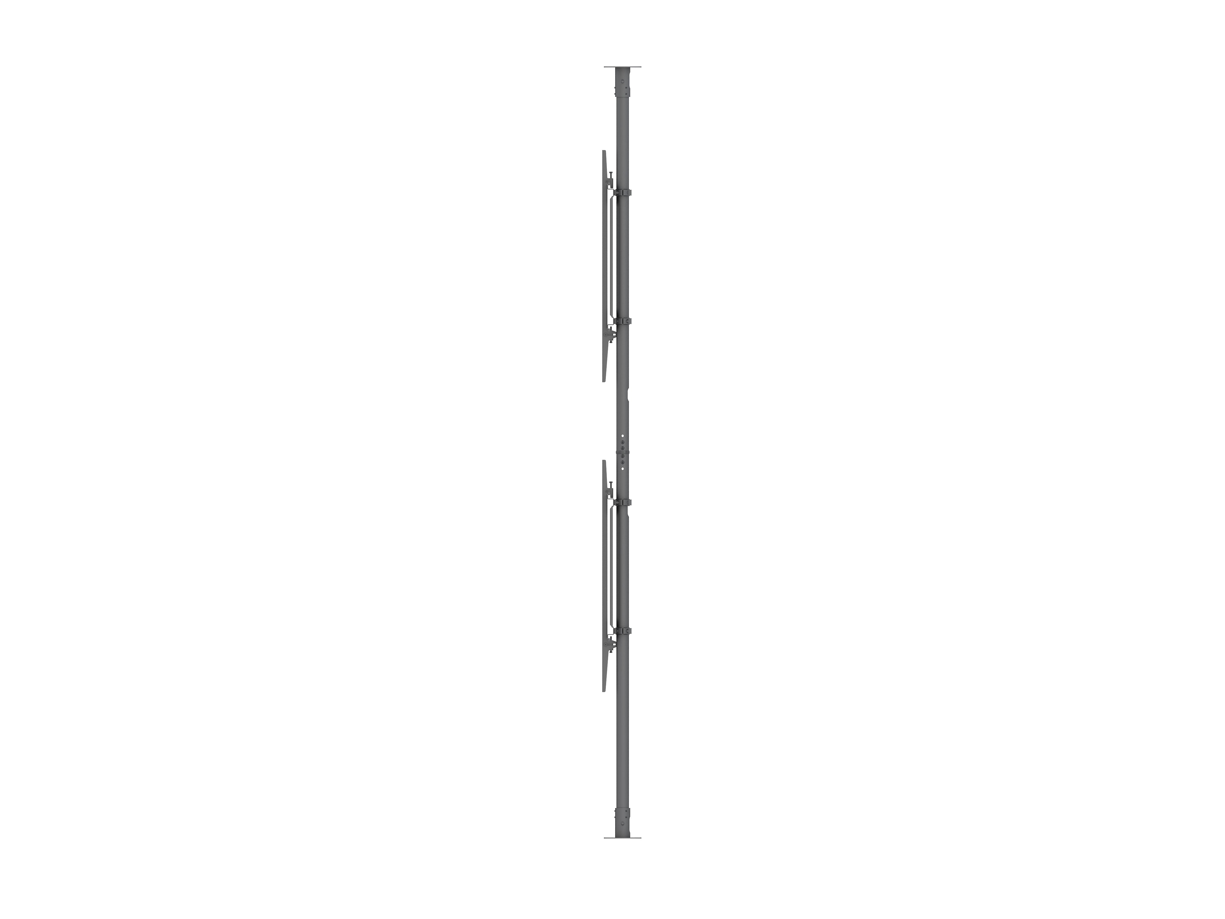 Heavy-Duty Dual-Screen Dual-Pole Floor-to-Ceiling Mount Portrait (Top-to-Bottom)