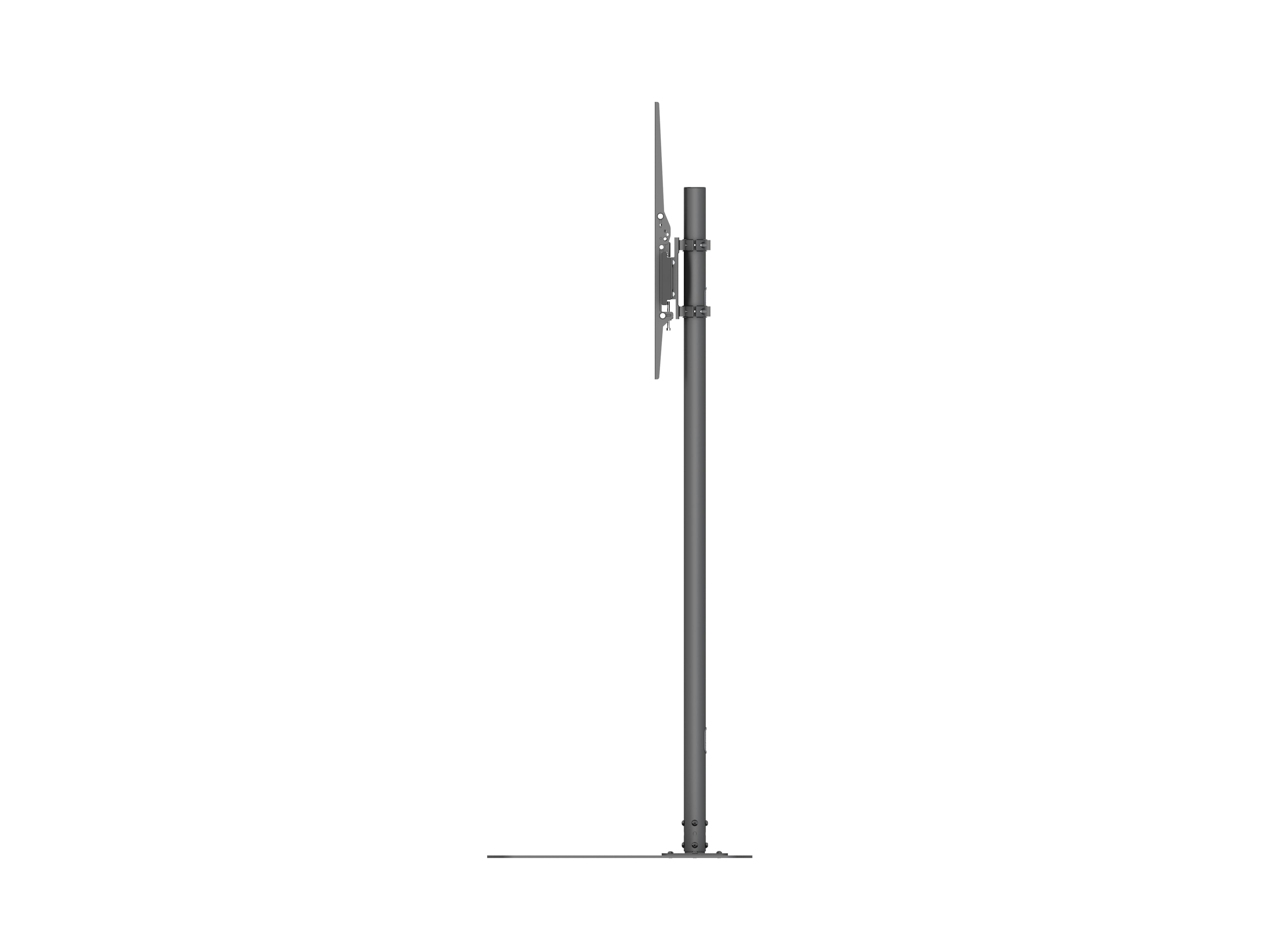 Heavy-Duty Single-Screen Dual-Pole Floor Stand with Wide Base Portrait