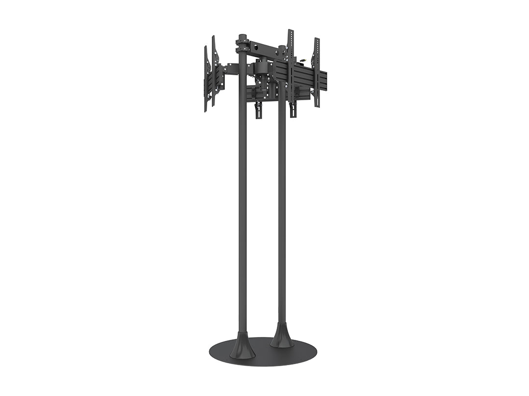 Triple-Screen Dual-Pole Floor Stand