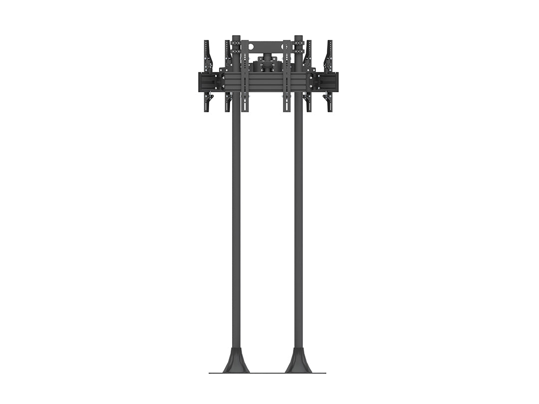 Triple-Screen Dual-Pole Floor Stand