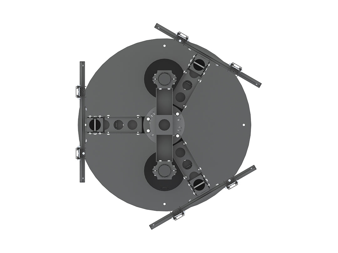 Triple-Screen Dual-Pole Floor Stand