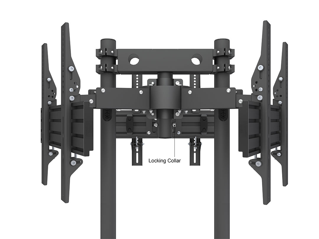 Triple-Screen Dual-Pole Floor Stand