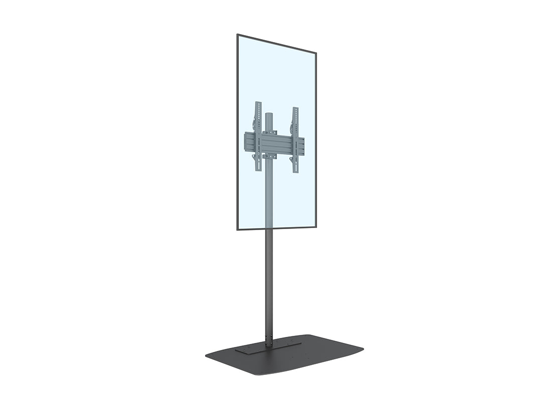 Single-Screen Single-Pole Floor Stand with Wide Base