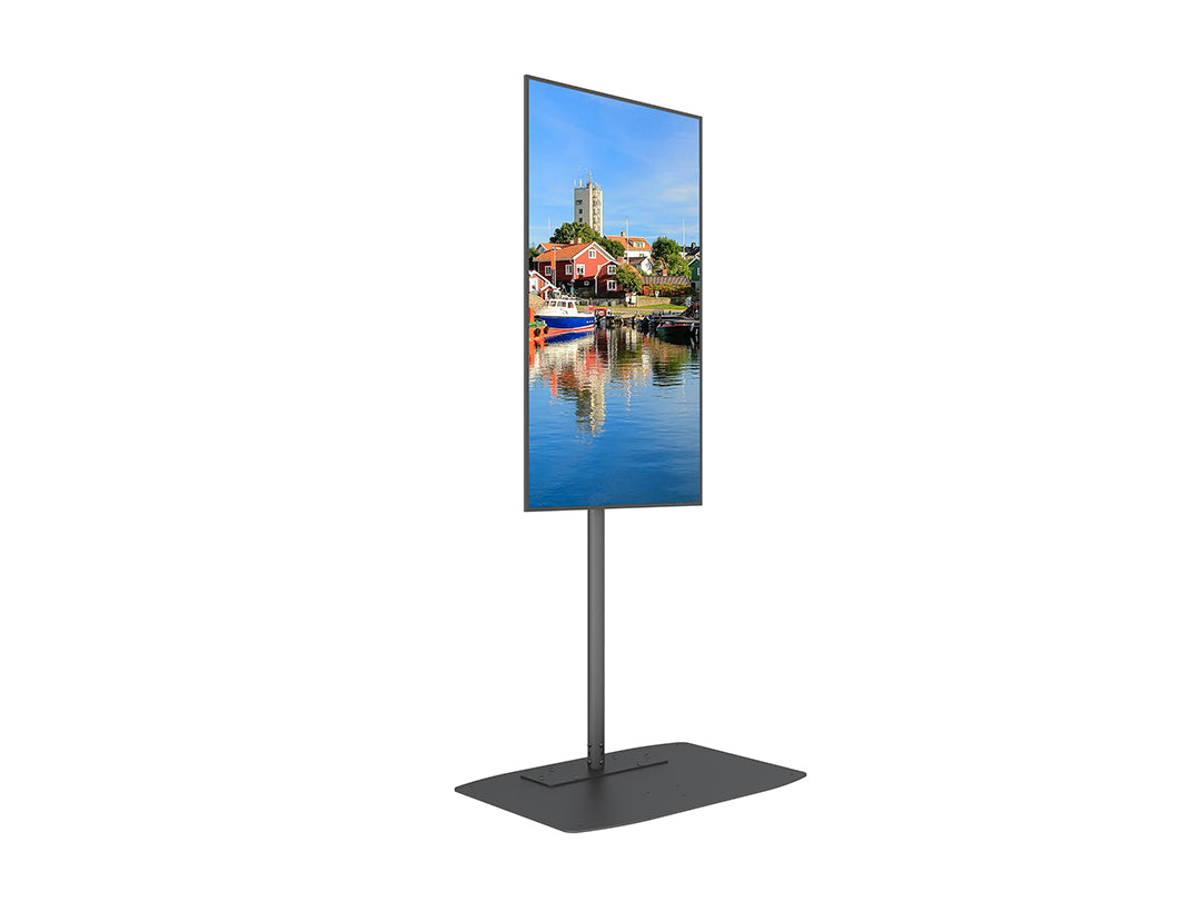 Single-Screen Single-Pole Floor Stand with Wide Base
