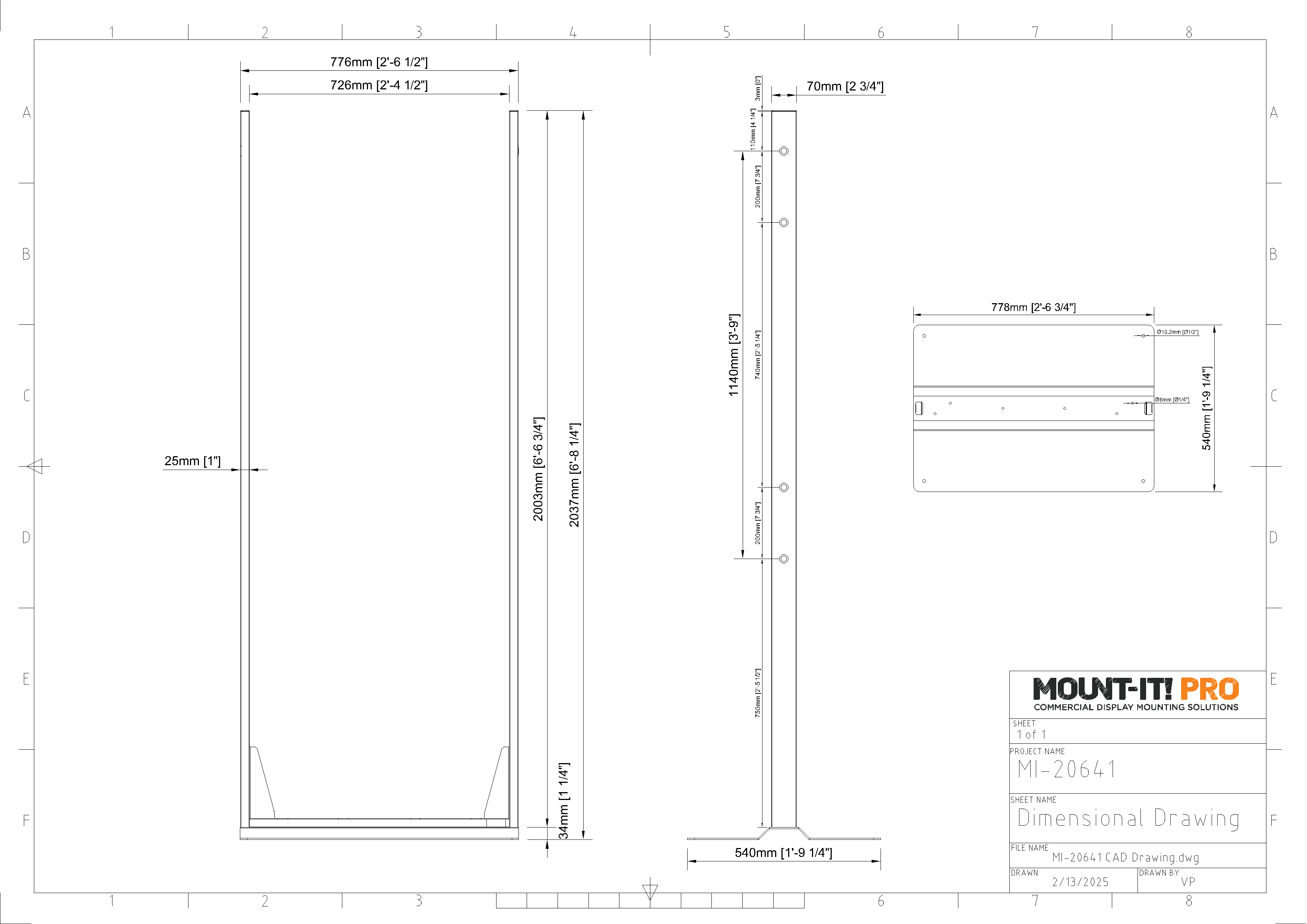 Dual-Sided Display Mount with Floor Base