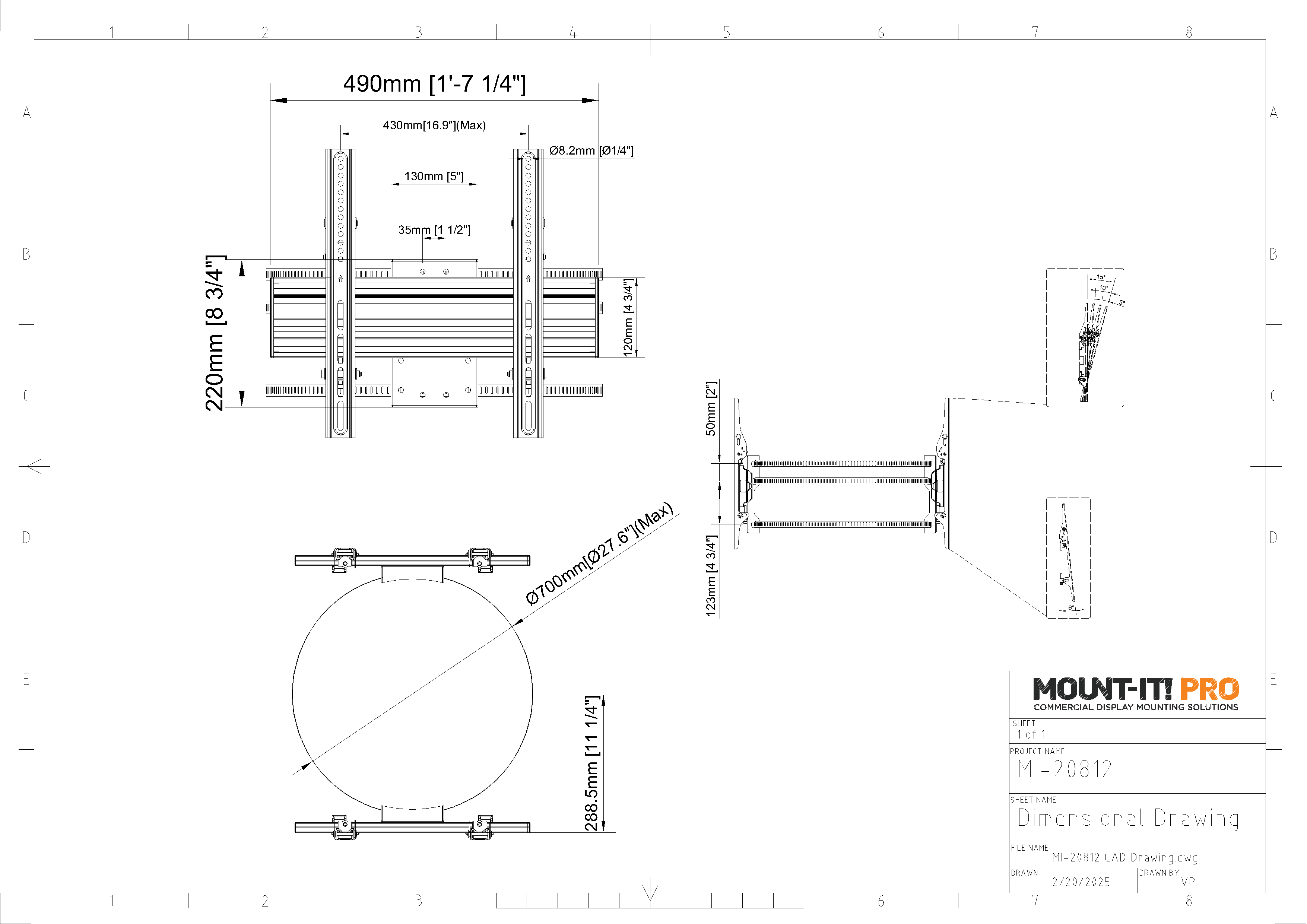 Dual-Screen Column Mount