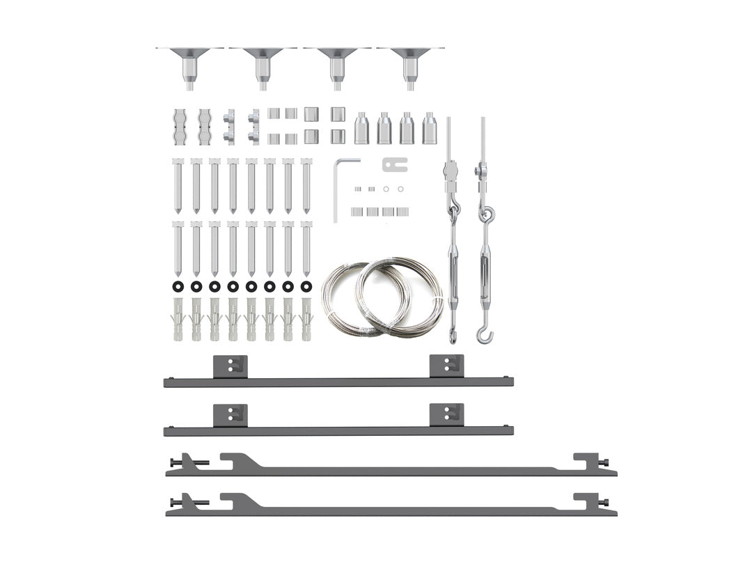 Single-Screen Wire-Supported Floor-to-Ceiling Mount- 6000mm