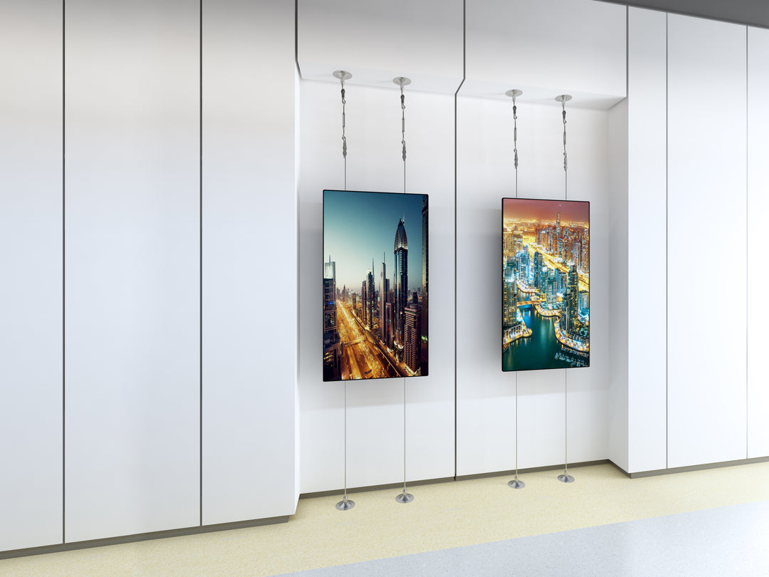Single-Screen Wire-Supported Floor-to-Ceiling Mount- 6000mm