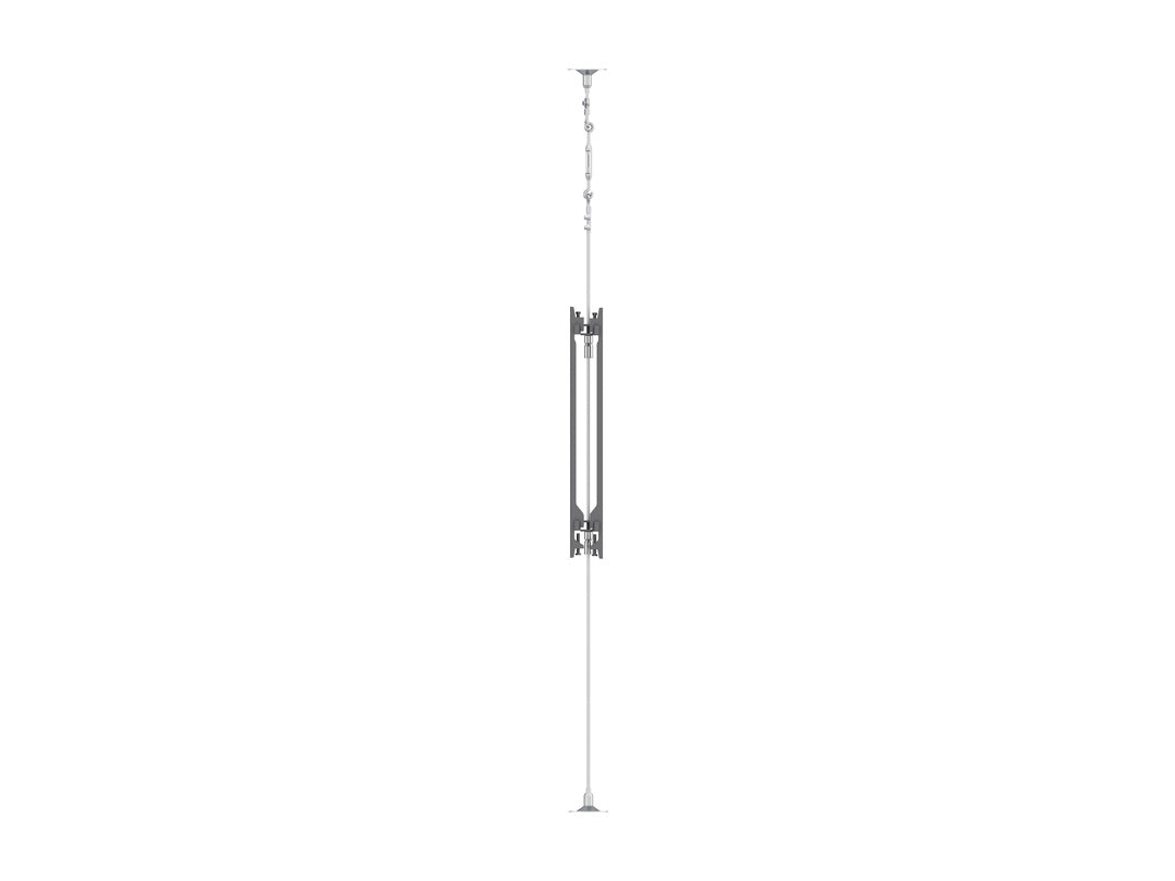 Dual-Screen Wire-Supported Floor-to-Ceiling Mount (Back-to-Back)- 3000mm
