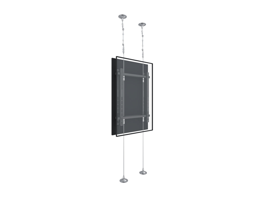 Dual-Screen Wire-Supported Floor-to-Ceiling Mount (Back-to-Back)- 3000mm
