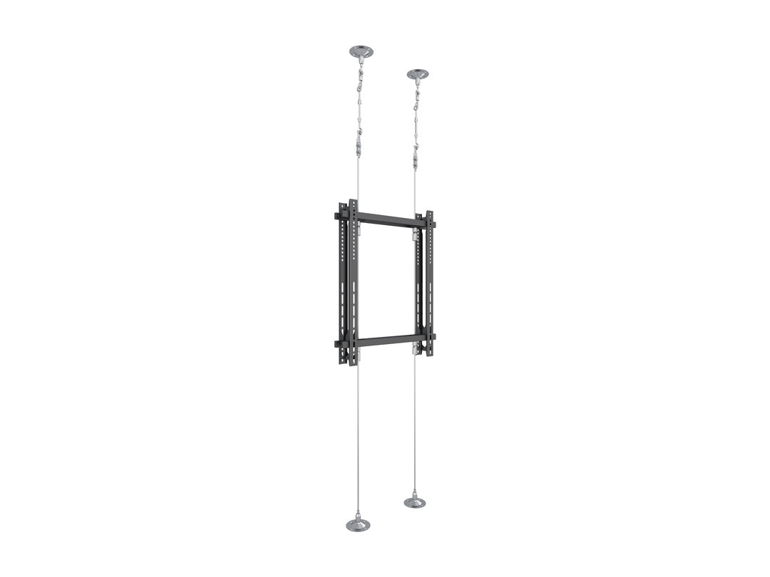 Dual-Screen Wire-Supported Floor-to-Ceiling Mount (Back-to-Back)- 6000mm