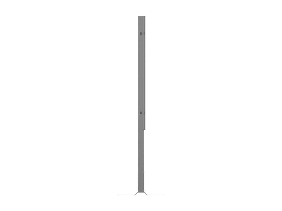 side view of kiosk enclosure with standing base