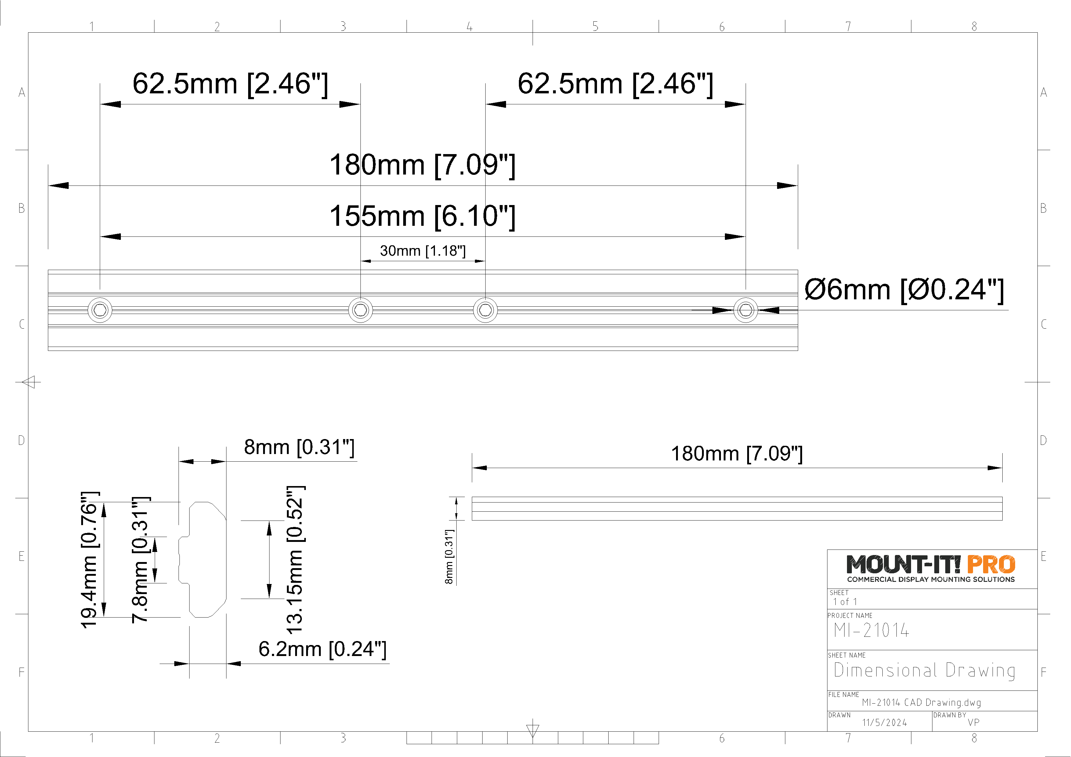 Mounting Rail Extension Bars