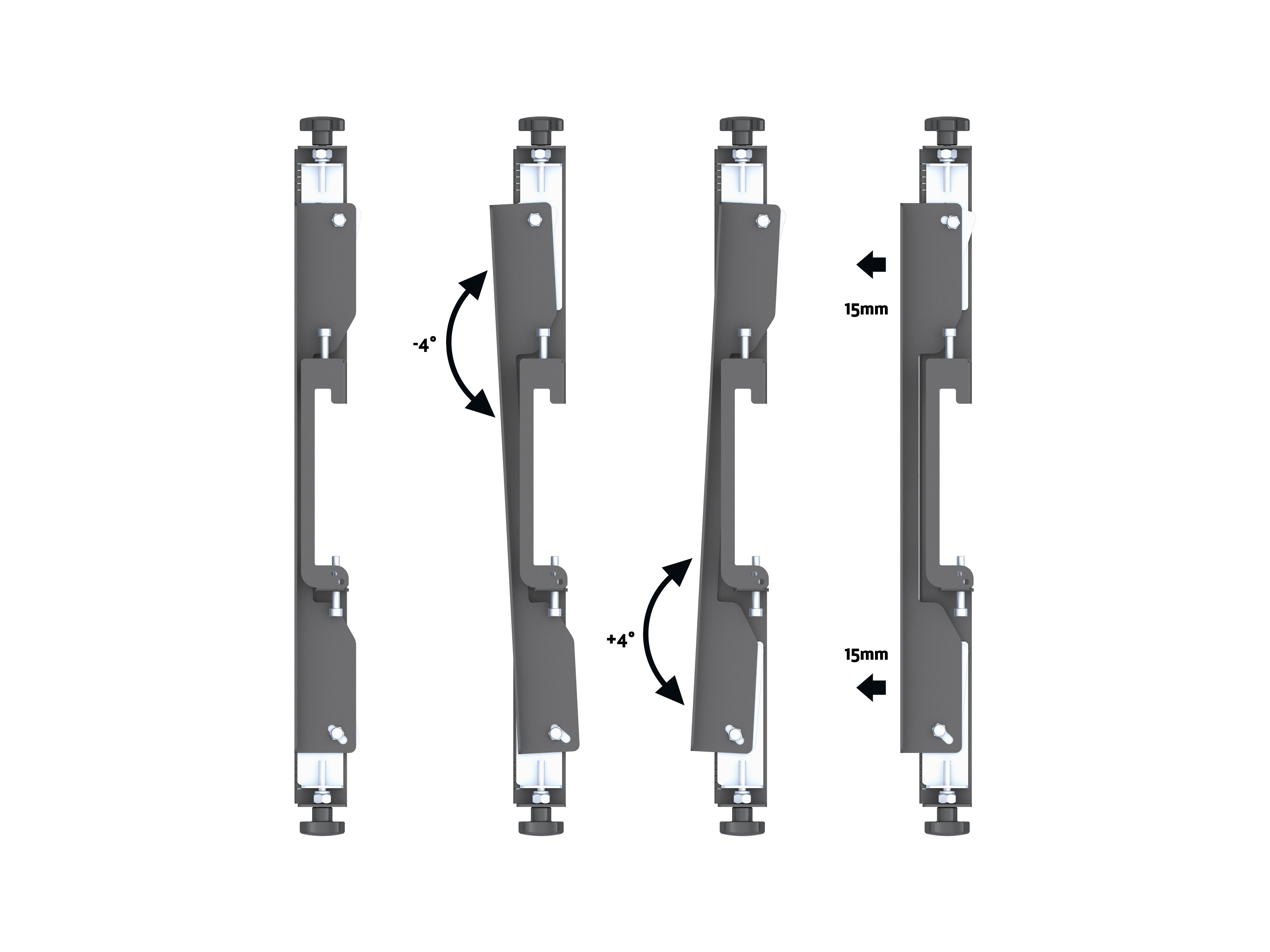 Micro-Adjustable Arms 400mm, 15.75" - (2pcs/set)