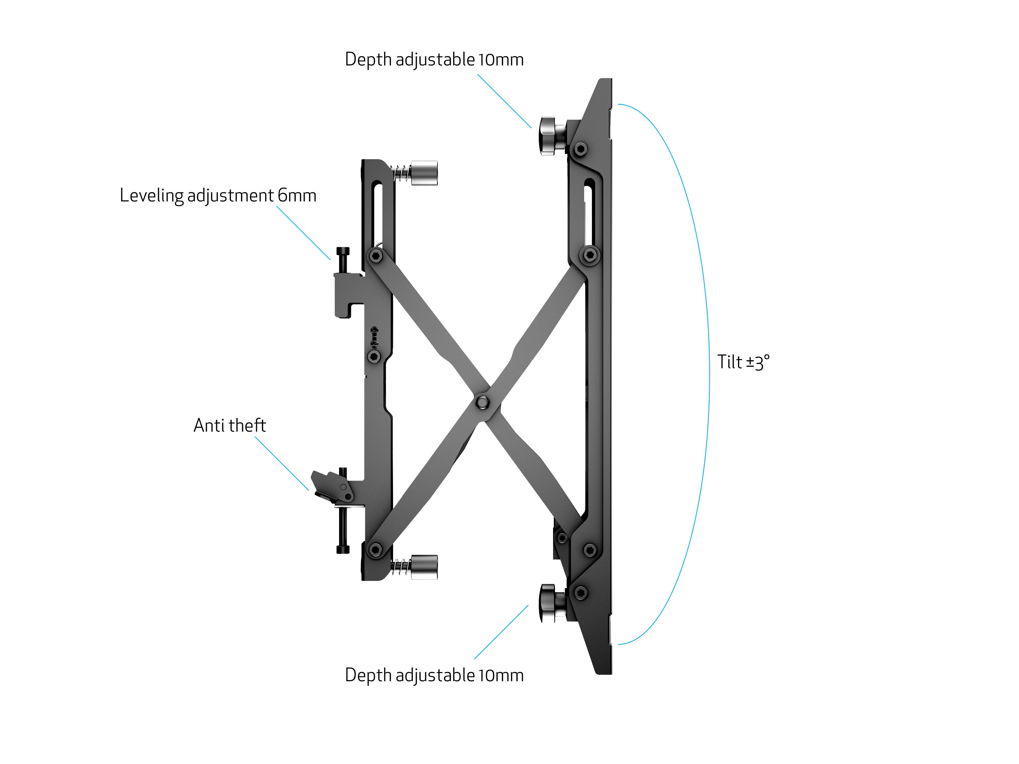 Push-In, Pop-Out Arms 400mm, 15.75" - (2pcs/set)