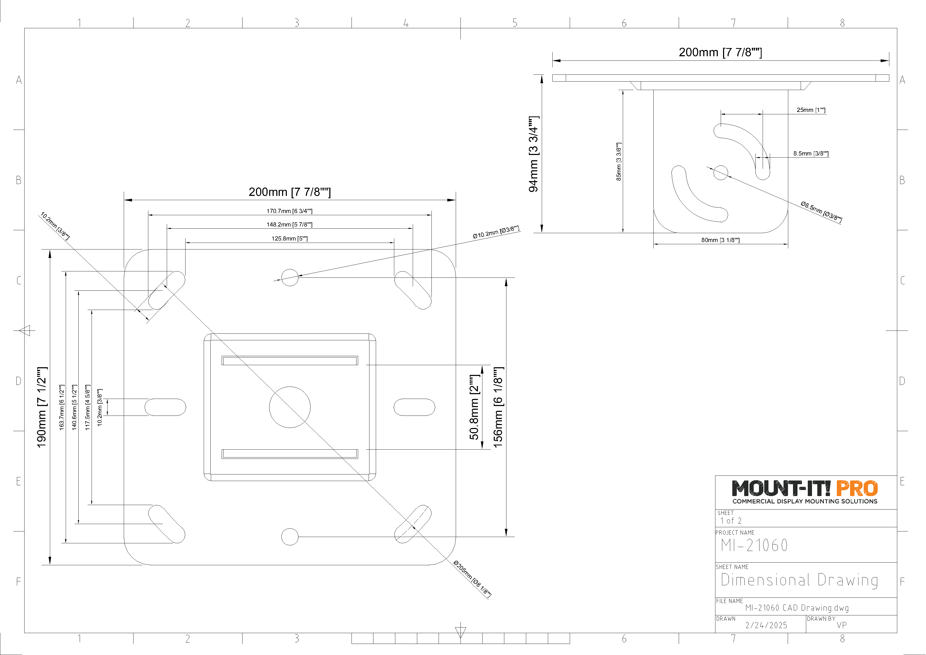 Heavy-Duty Ceiling Mounting Plate (4mm thickness)