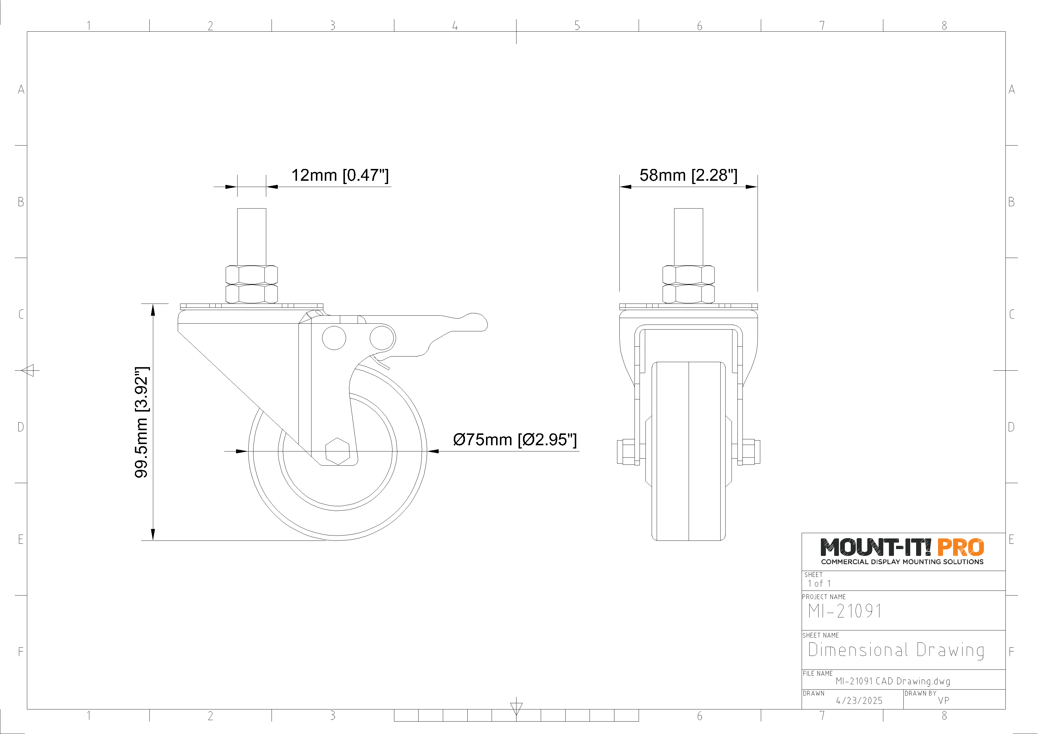 3" Lockable Casters for Series 2