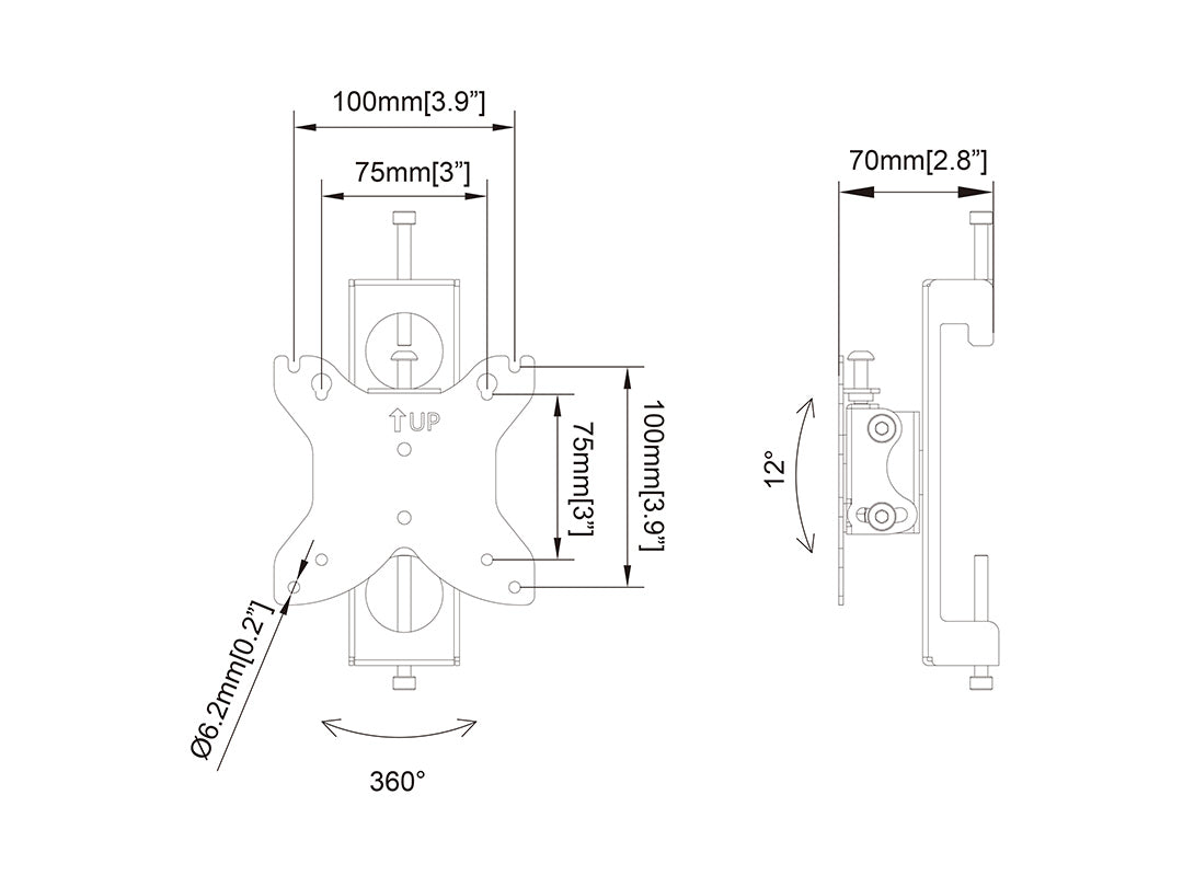 Tilt Monitor Mounting Bracket