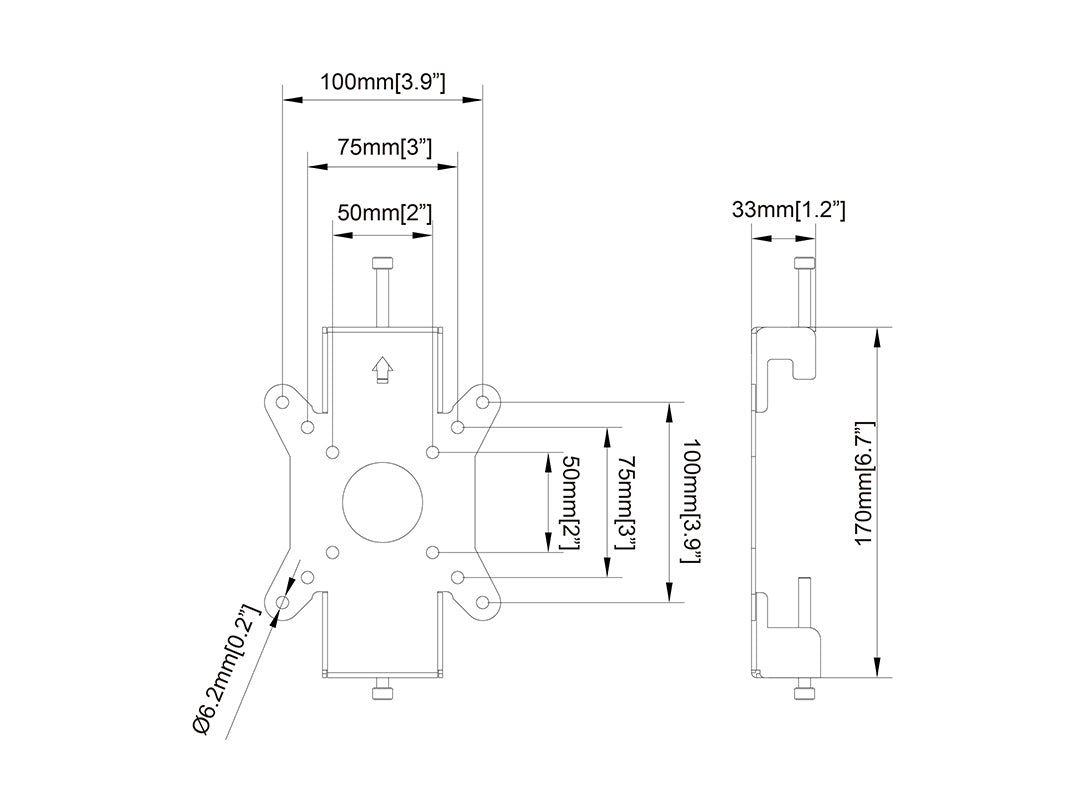 Fixed Monitor Mounting Bracket
