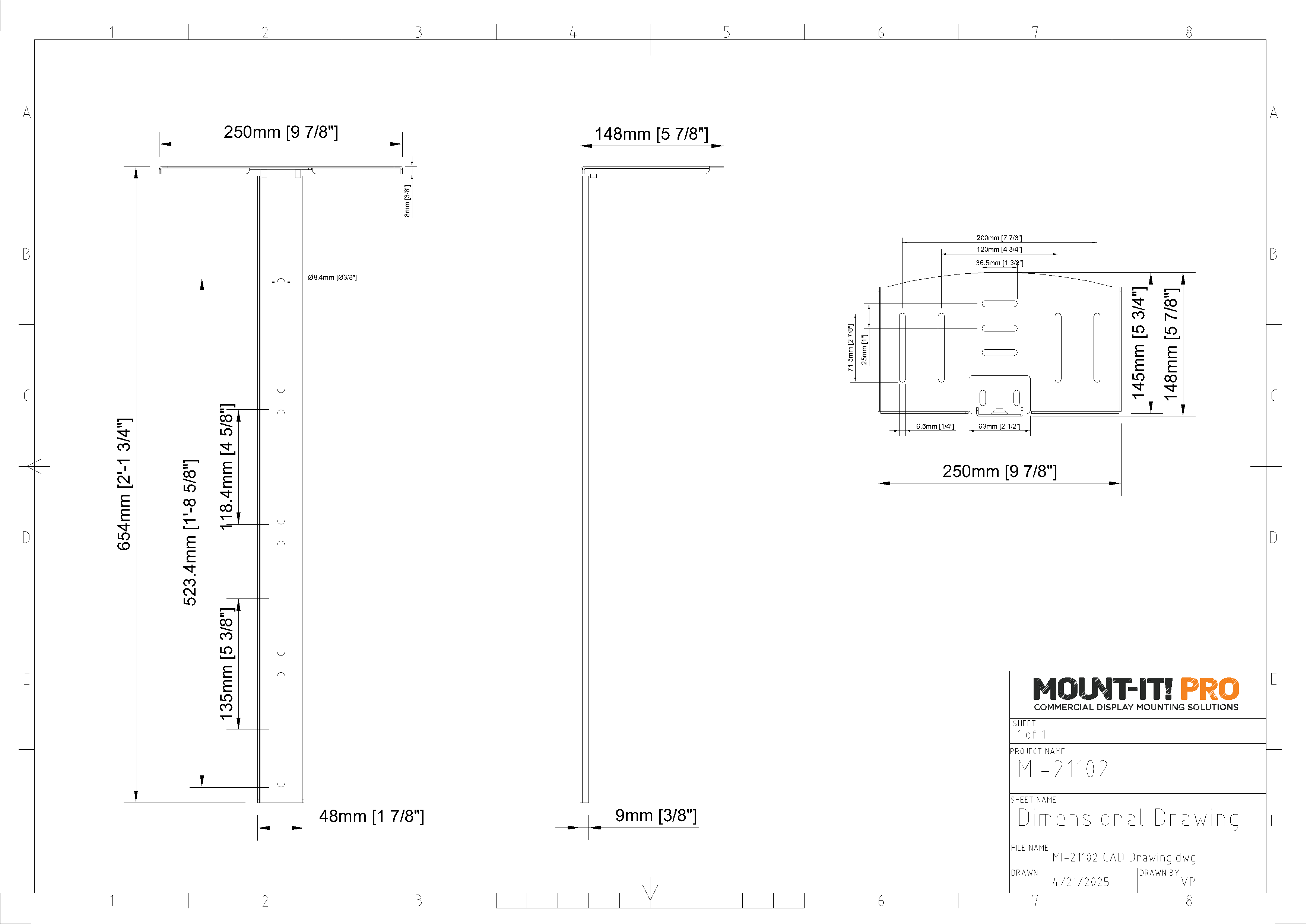 Camera Shelf for 43"-65"