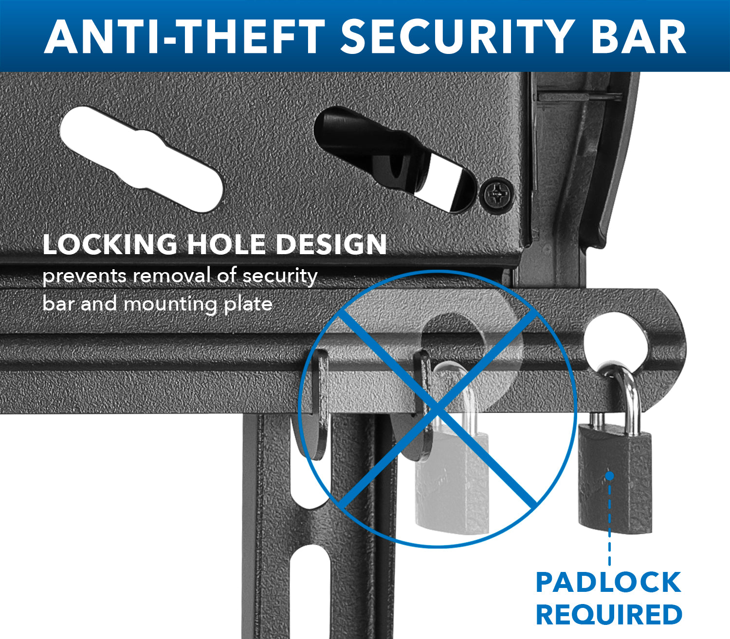 Anti-Theft Low-Profile Tilting Wall Mount