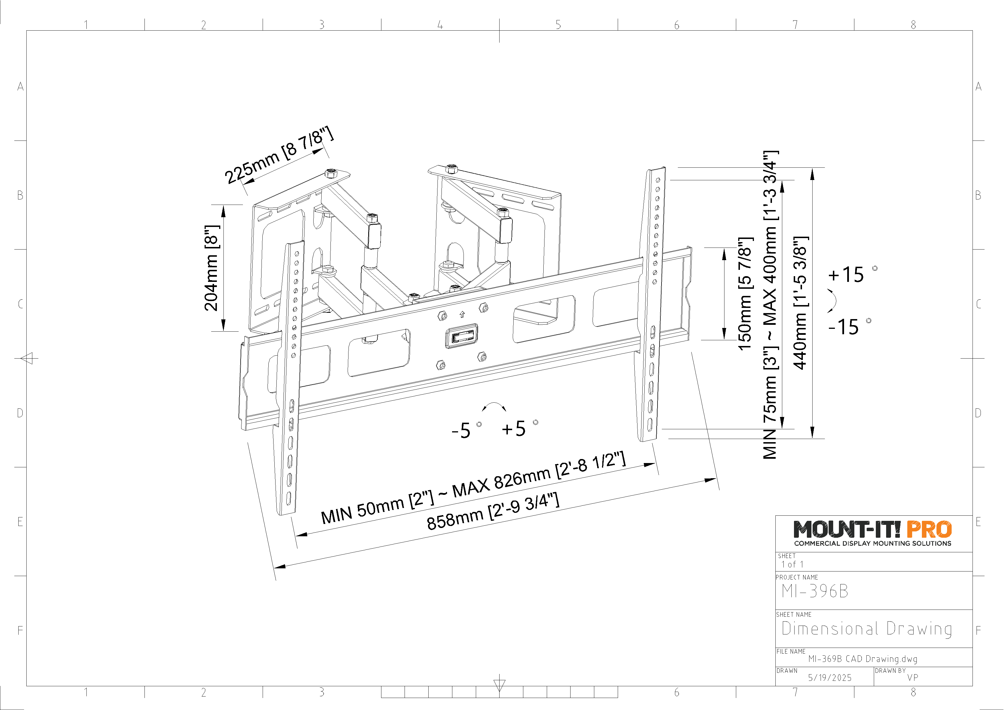 Articulating Dual-Arm Corner Mount