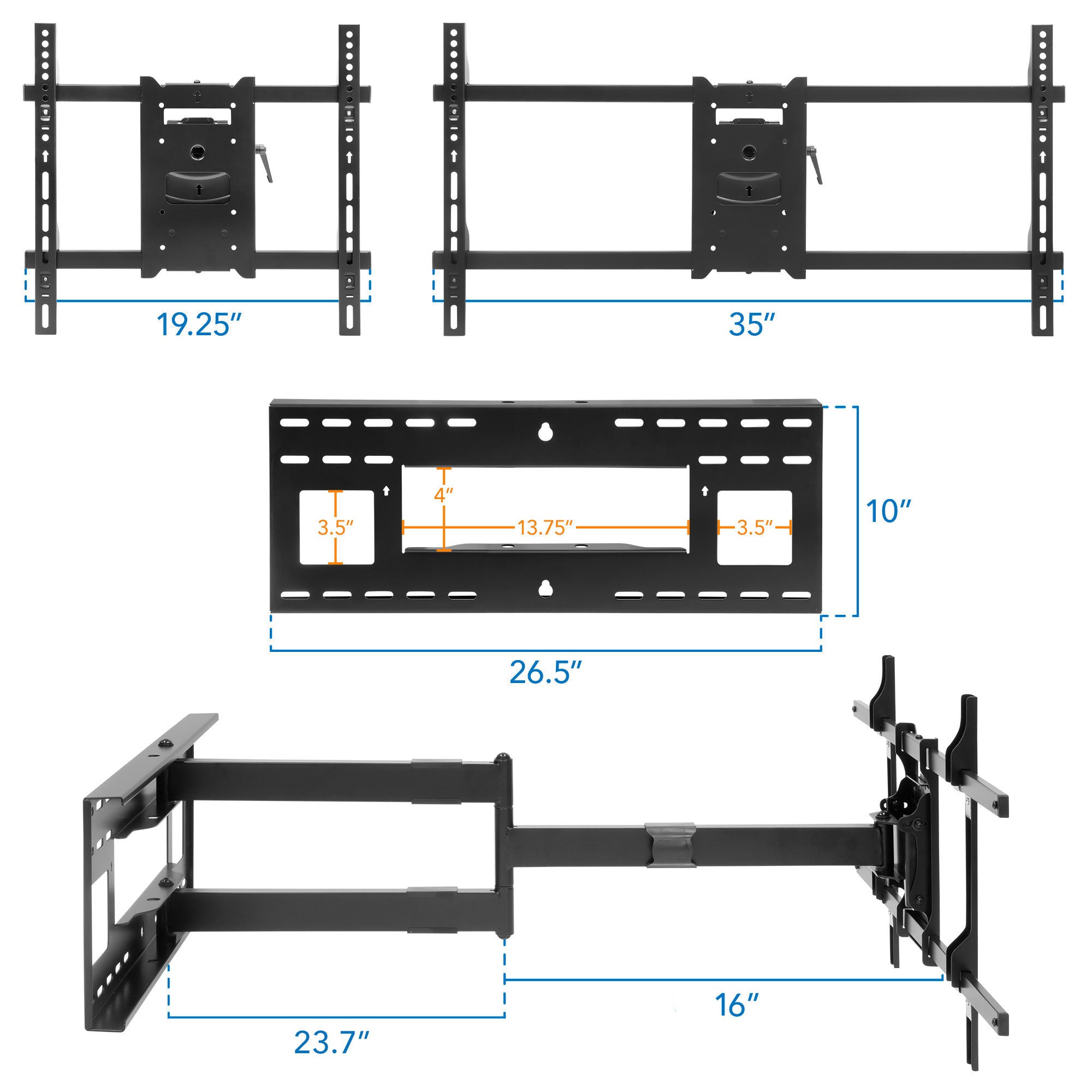 Articulating Wall Mount with Extra-Long Extension