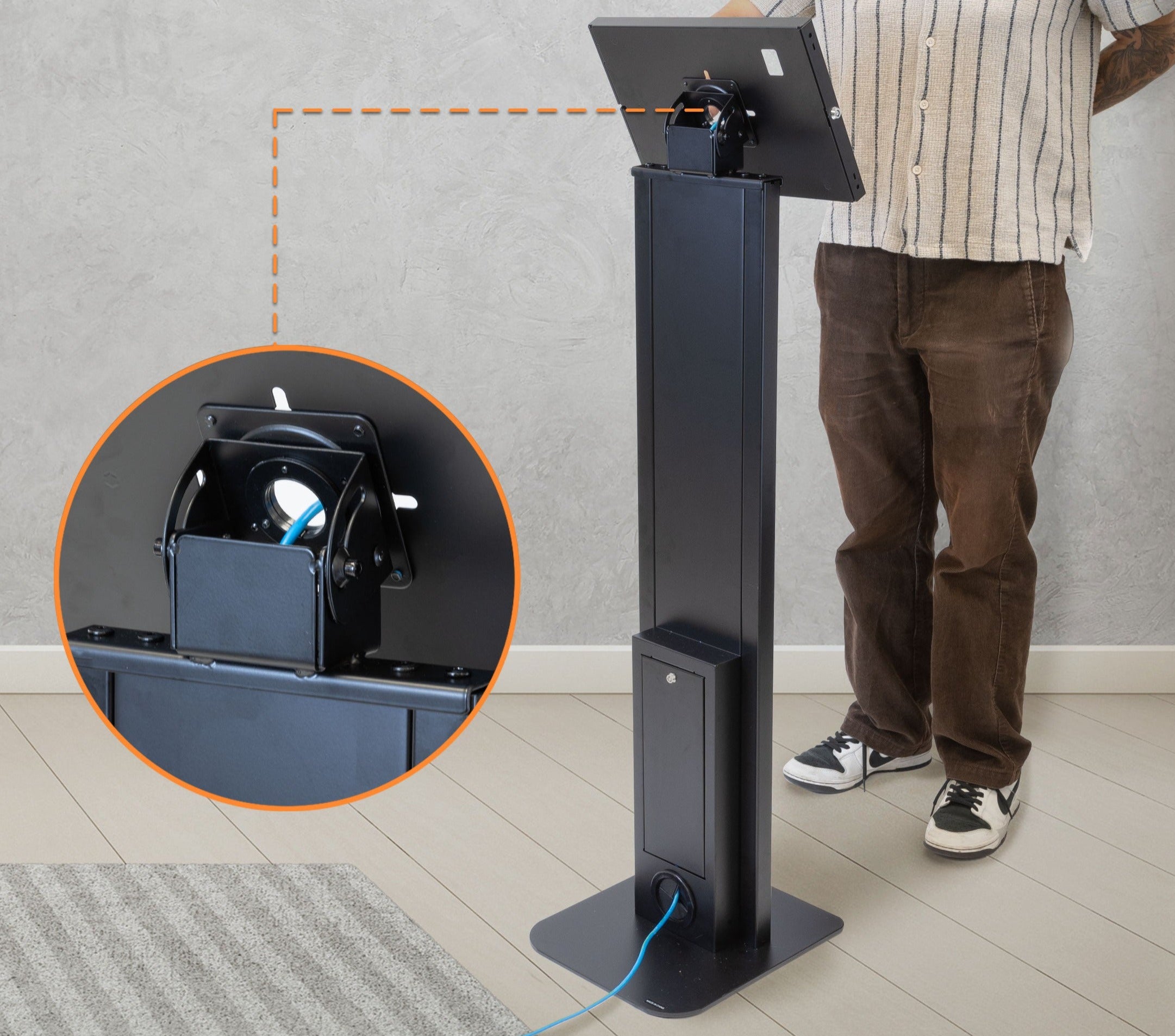 Anti-Theft Tablet Kiosk for iPad, iPad Air, iPad Pro