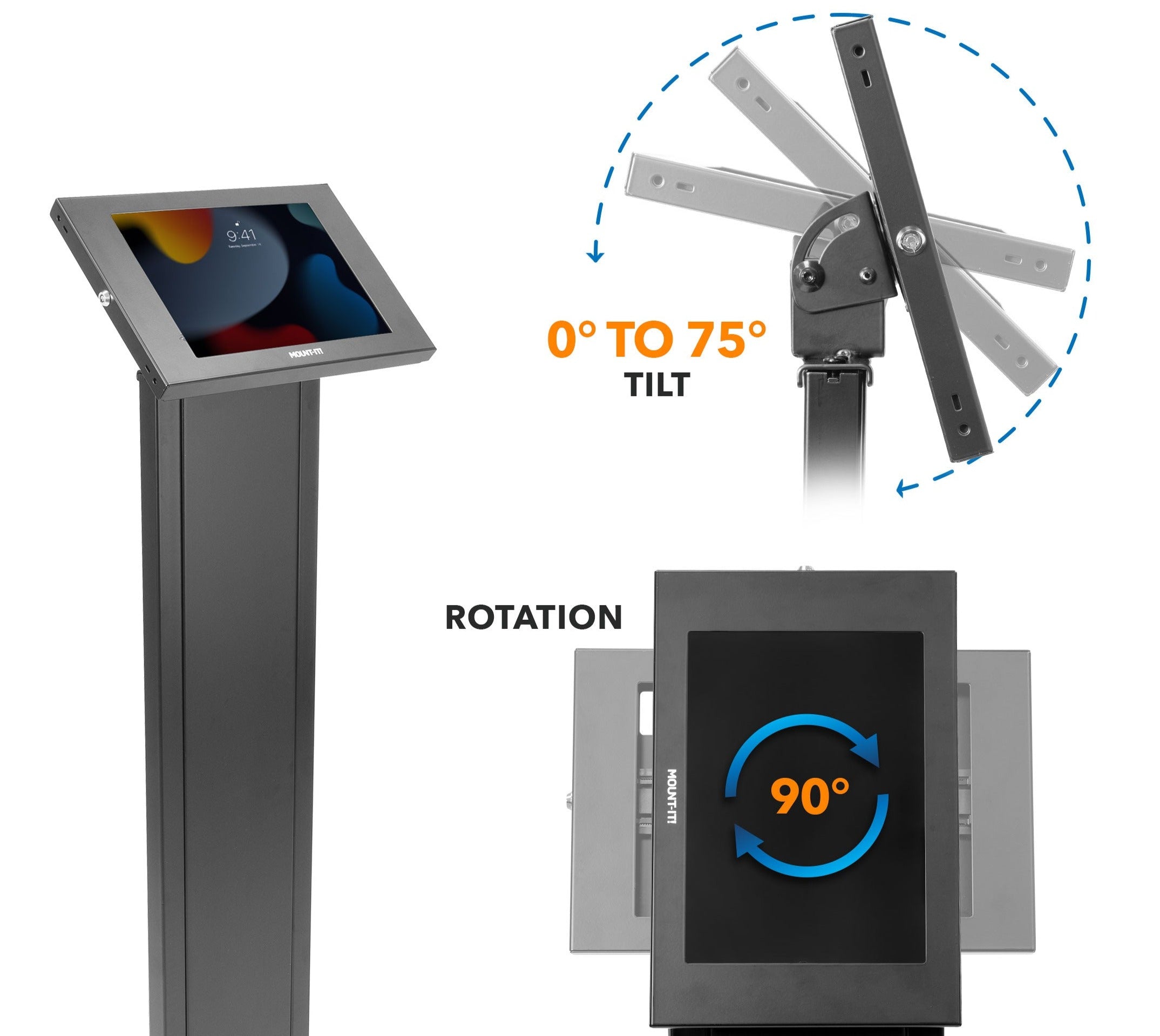 Anti-Theft Tablet Kiosk for iPad, iPad Air, iPad Pro
