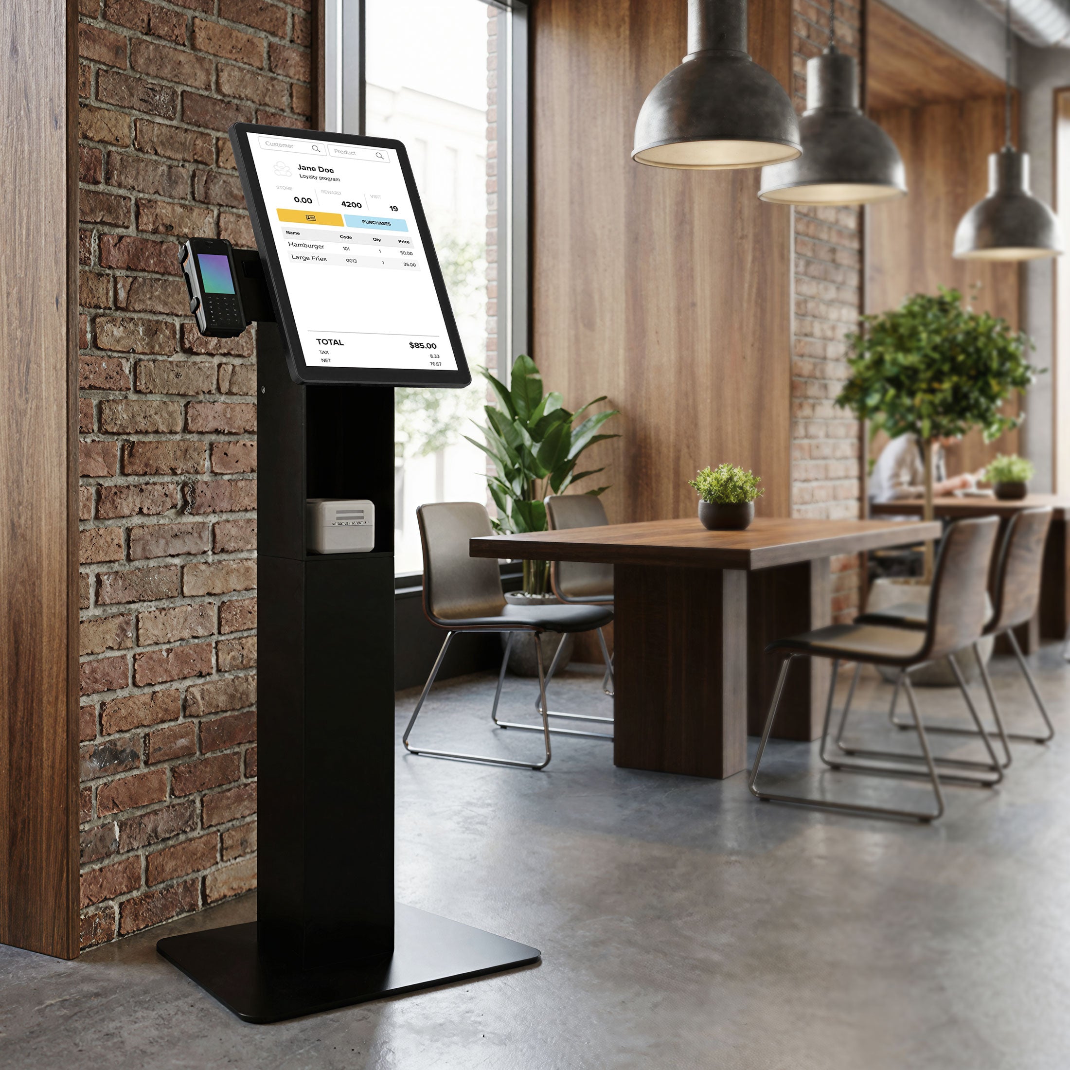Point-of-Sale Kiosk Stand for Monitors