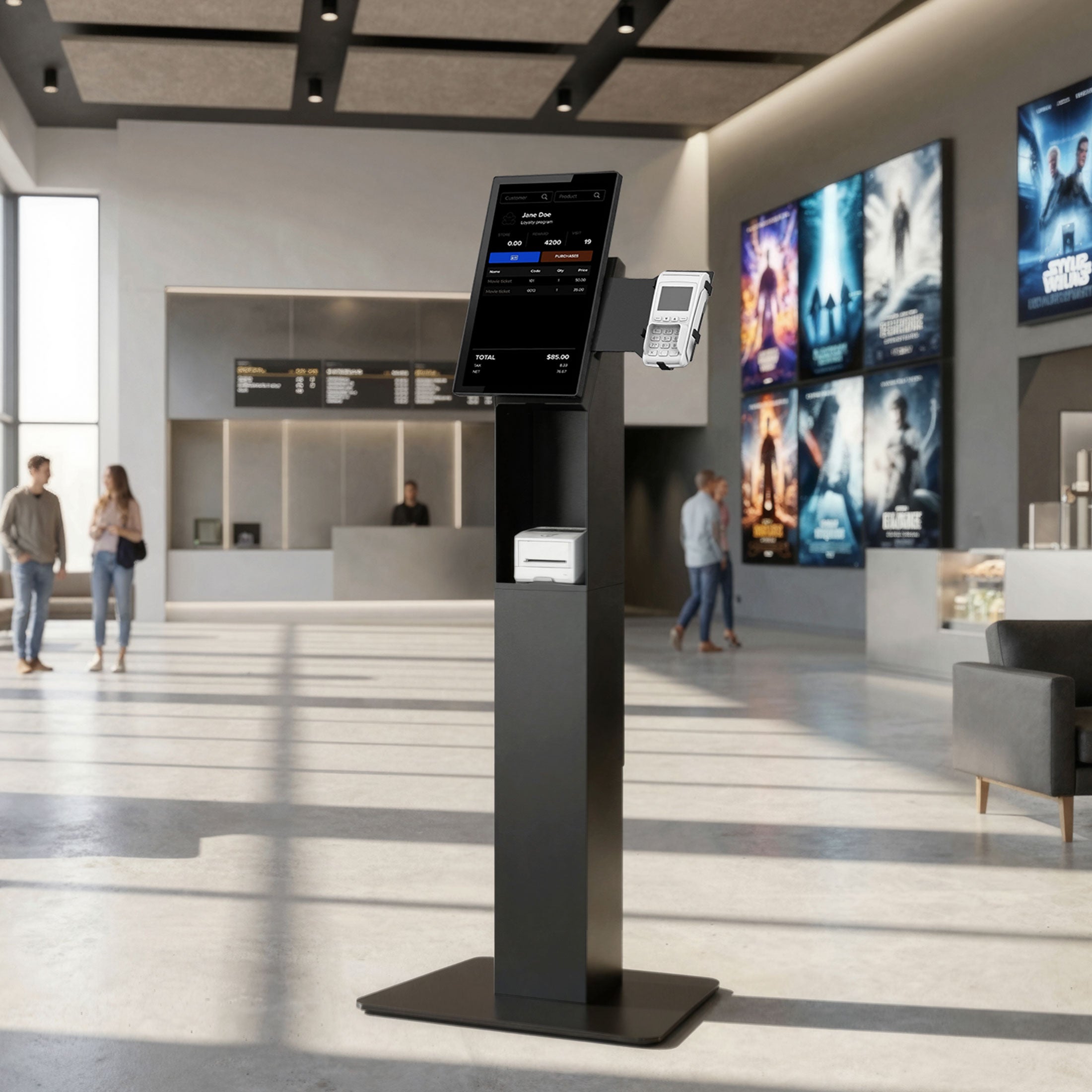 Point-of-Sale Kiosk Stand for Monitors