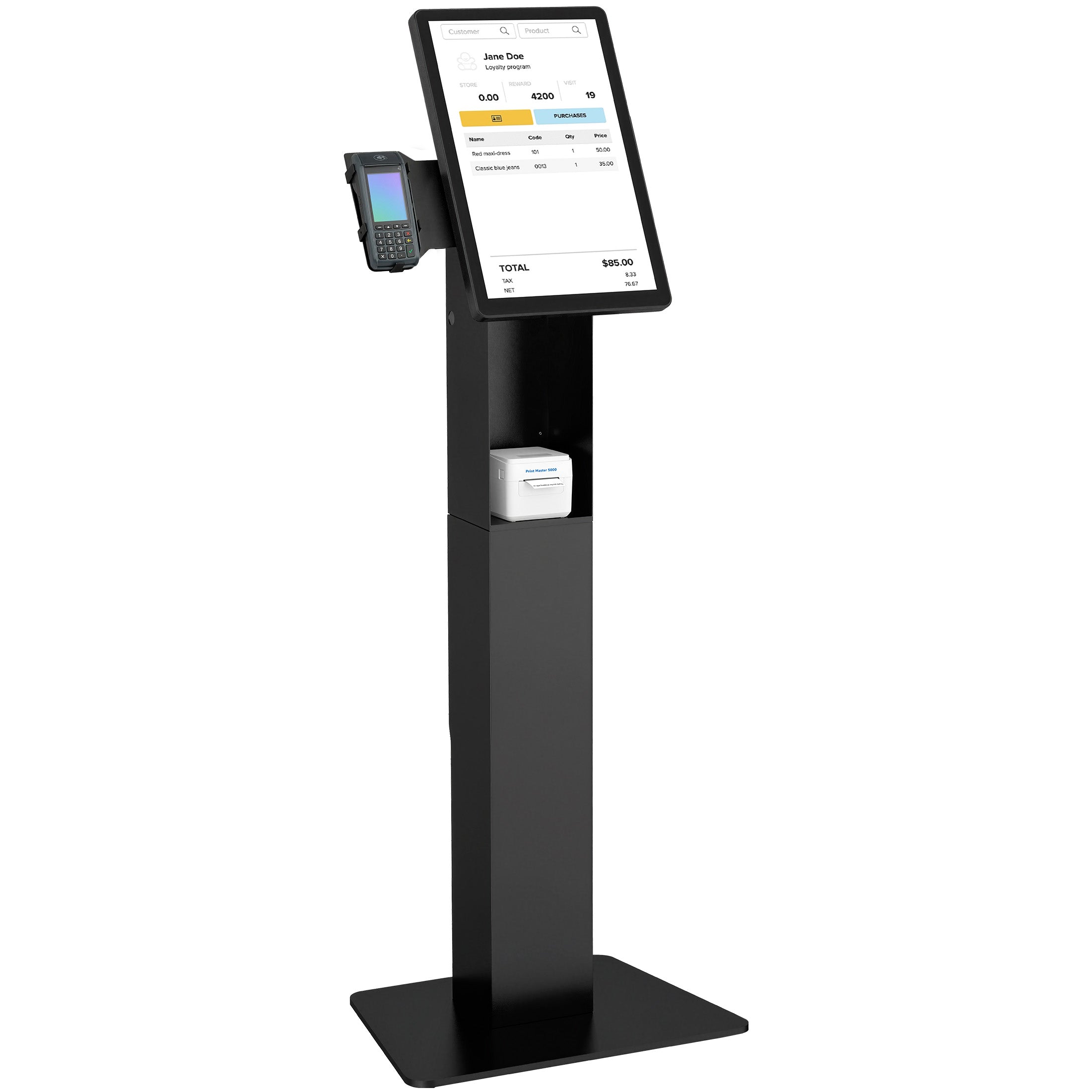 Point-of-Sale Kiosk Stand for Monitors