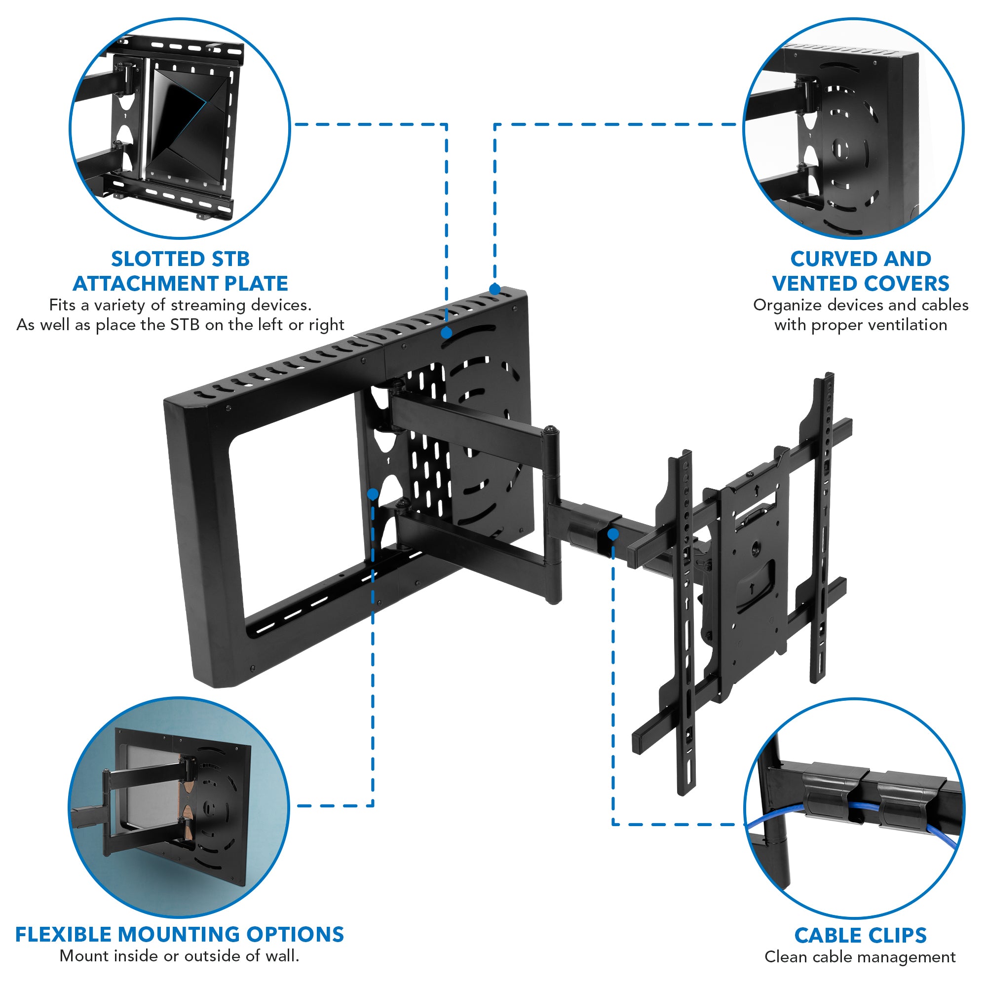 Hospitality Wall Mount with STB Enclosure