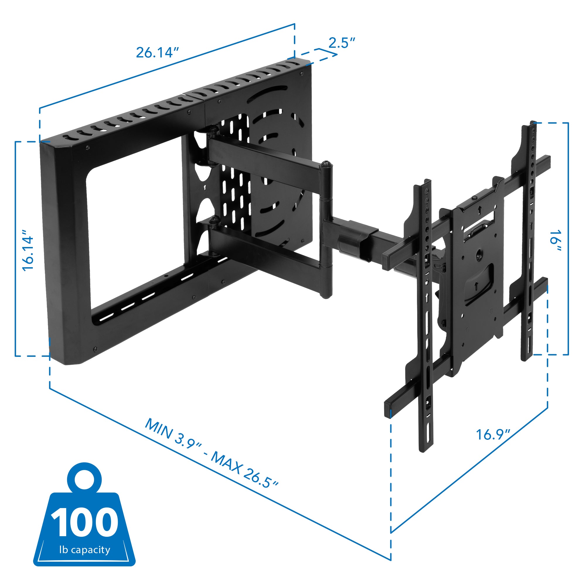 Hospitality Wall Mount with STB Enclosure