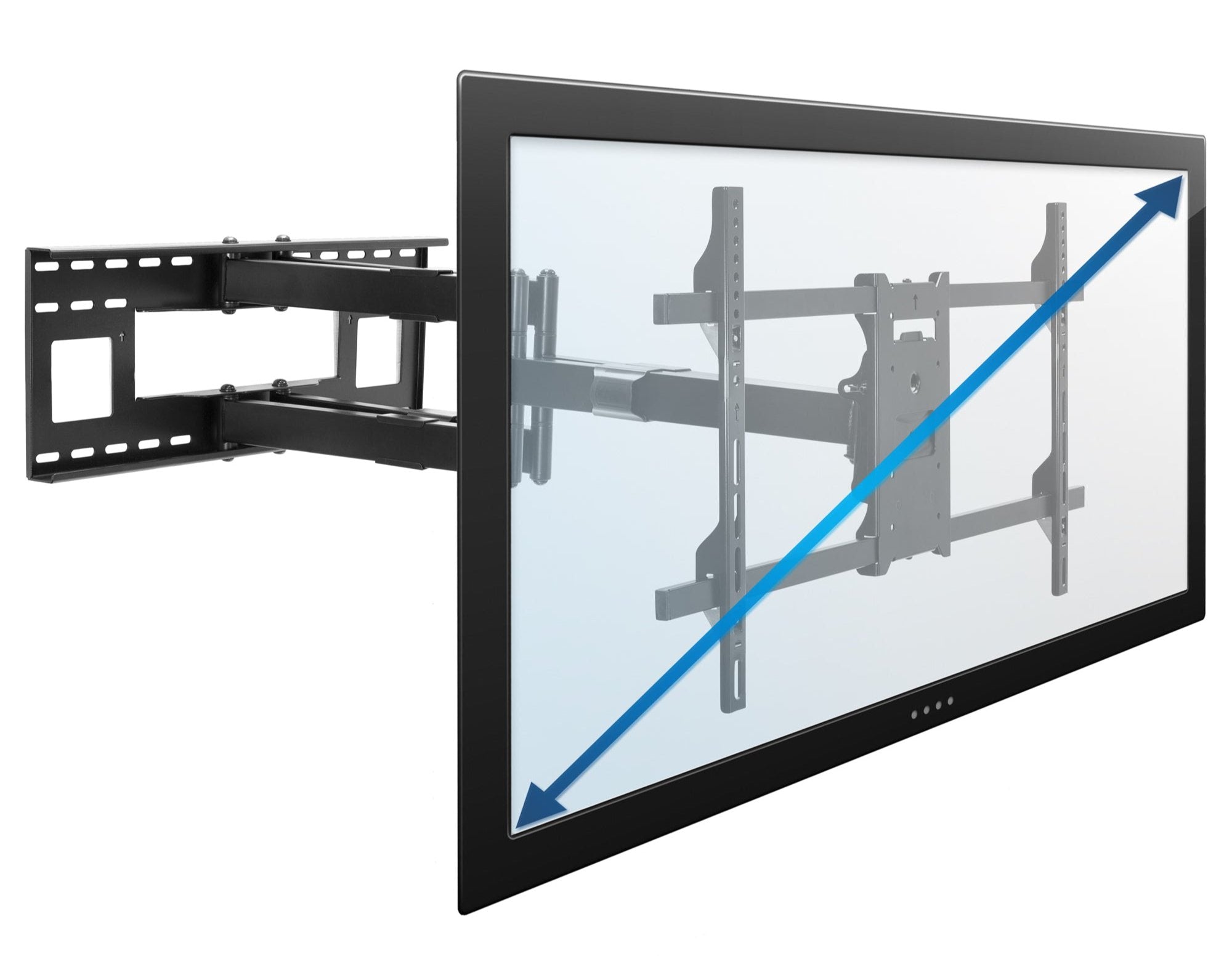 Heavy-Duty Dual-Arm Articulating Wall Mount with Long Extension