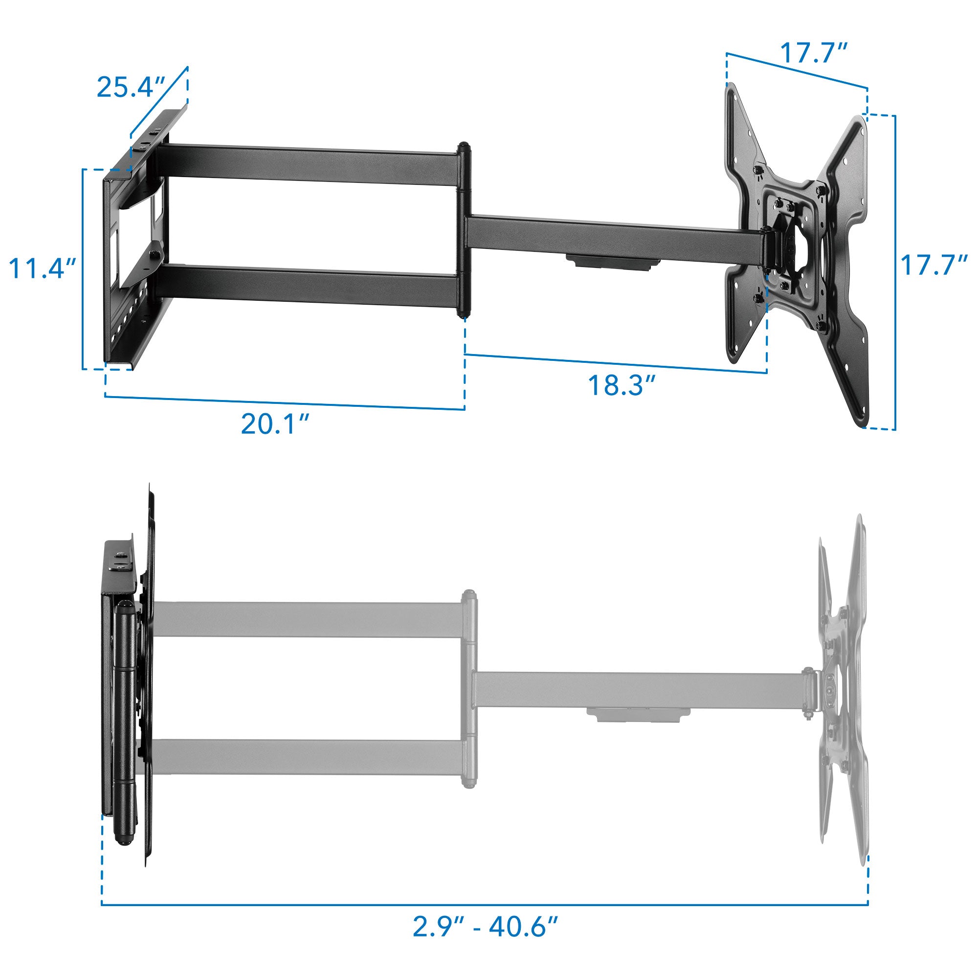 Articulating Wall Mount with 40-inch Extension